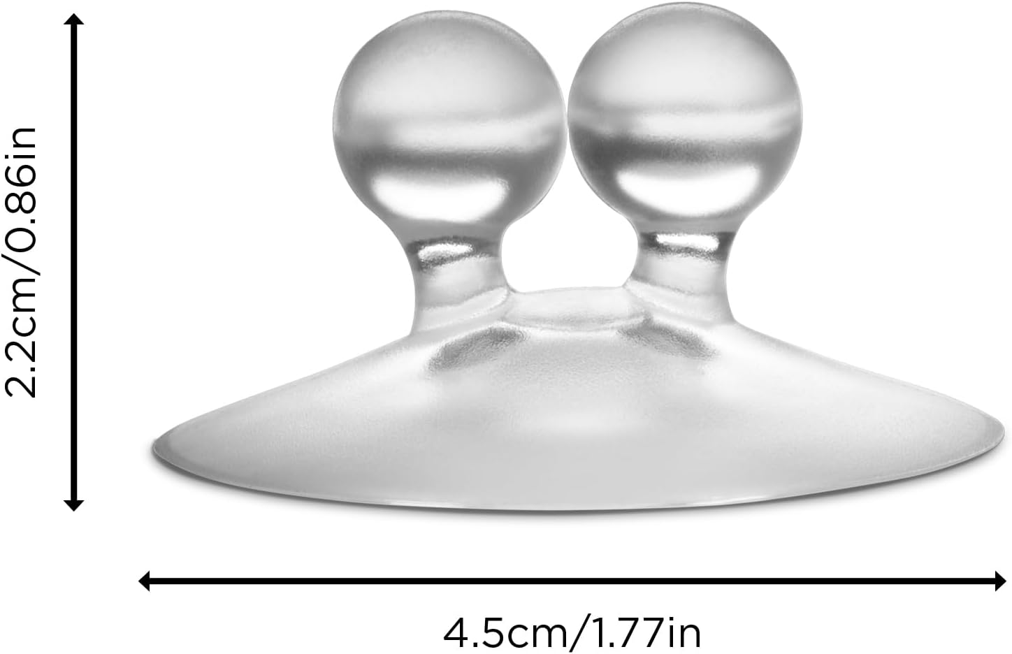 Jot Super Strong, Everyday, Multi-Purpose PVC Suction Hooks & Holders - Pack of 4, Clear - Image 2