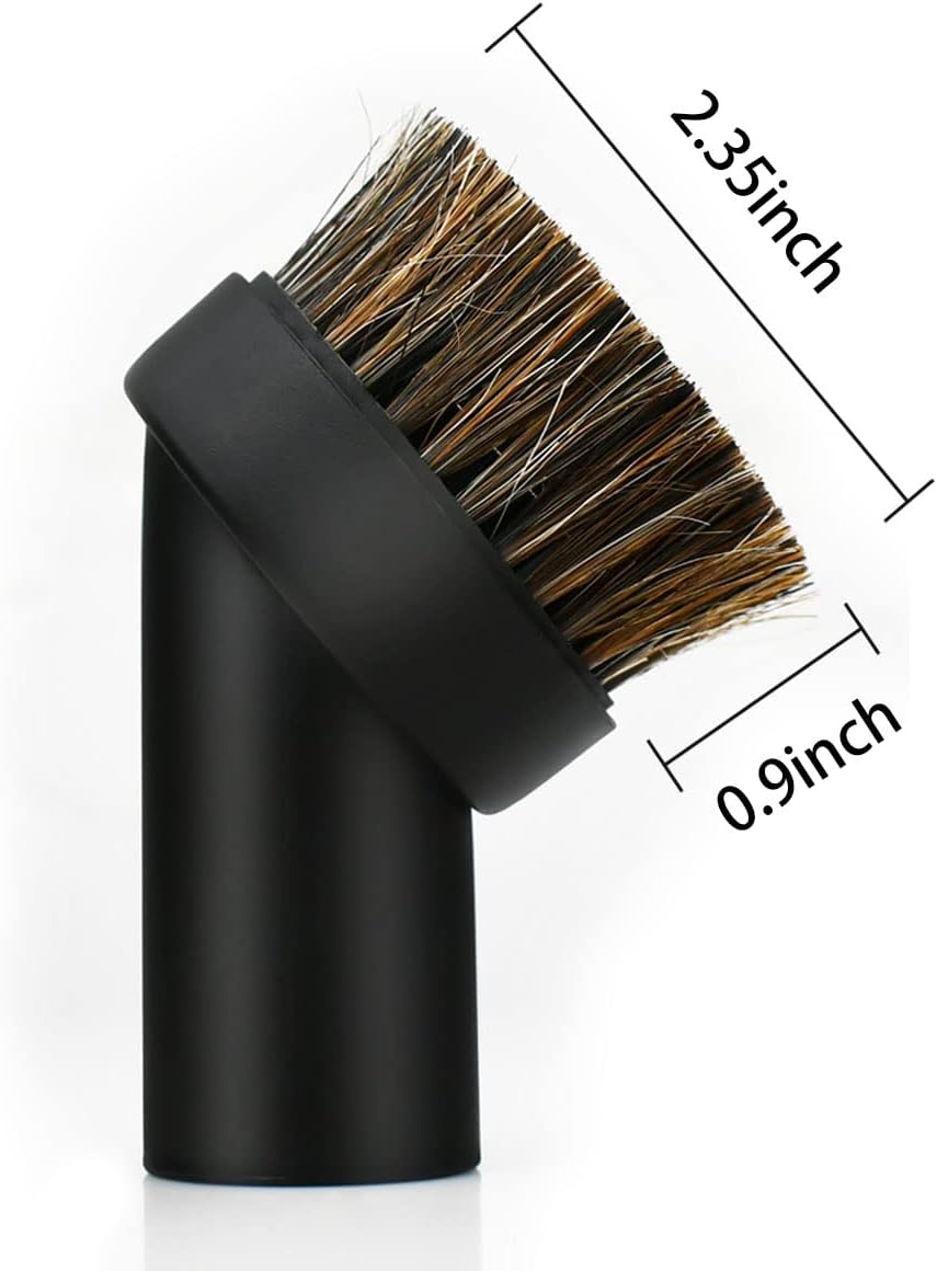 2 Pcs Black Round Dust Brush 25mm Horse Hair for 1.2-1.22in Hose Vacuum Cleaners Accessories - Image 3
