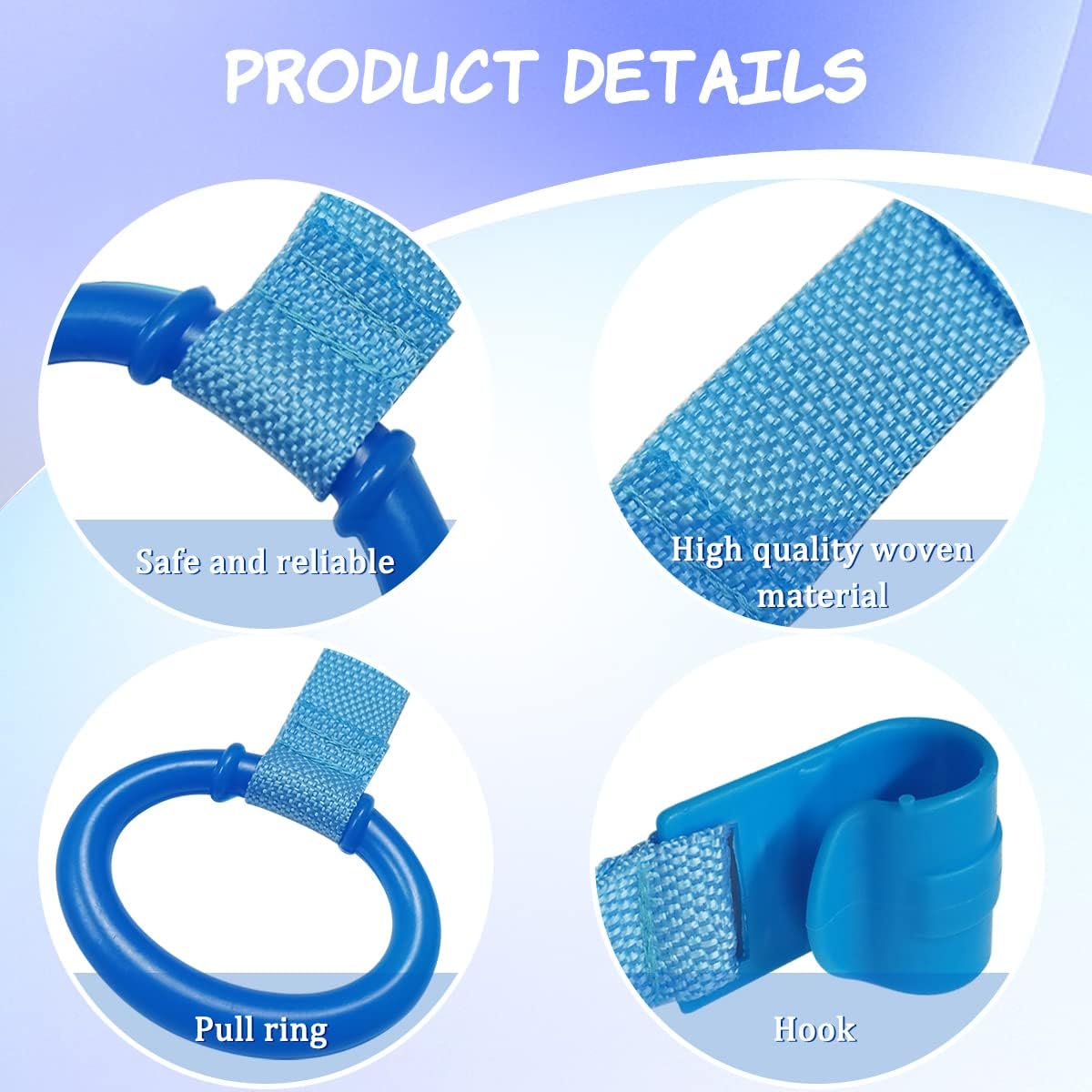 4 PCS 4 Colors Plastic Baby Crib Pull Rings Kids Walking Exercises Assistant Stand Up Cot Hanging Rings for Infant Baby Toddler Practice Tool - Image 3