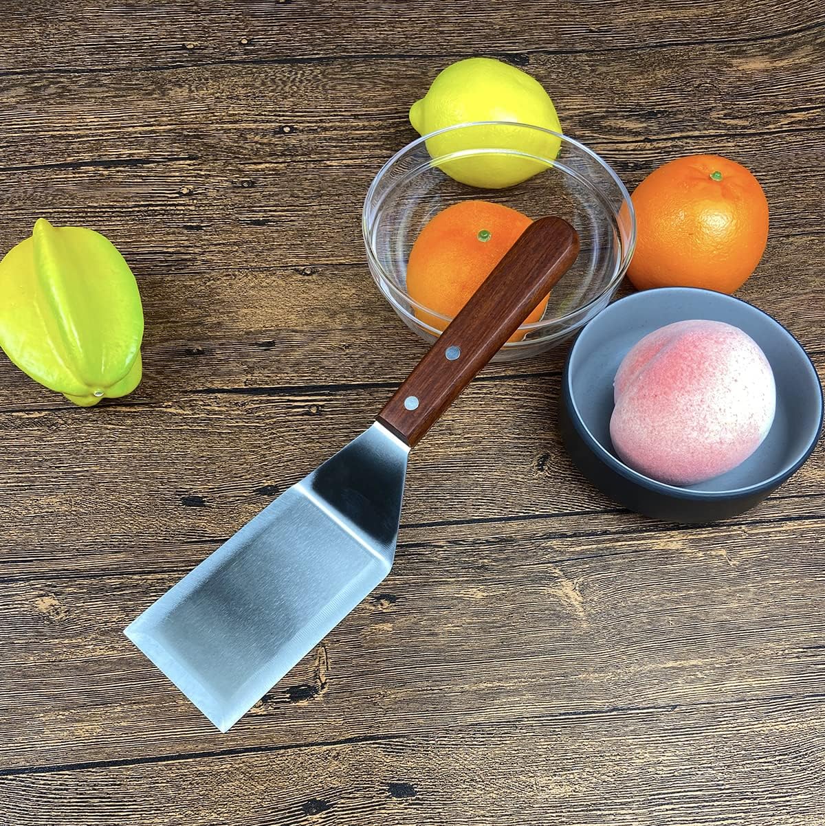 Metal Spatula for Cast Iron Skillet Grill Stainless Steel Spatula for Burger, Fish Turner Griddle Spatula, Spachulas Egg Flipper, Flat Top Metal Spatula for Cooking BBQ - Image 2