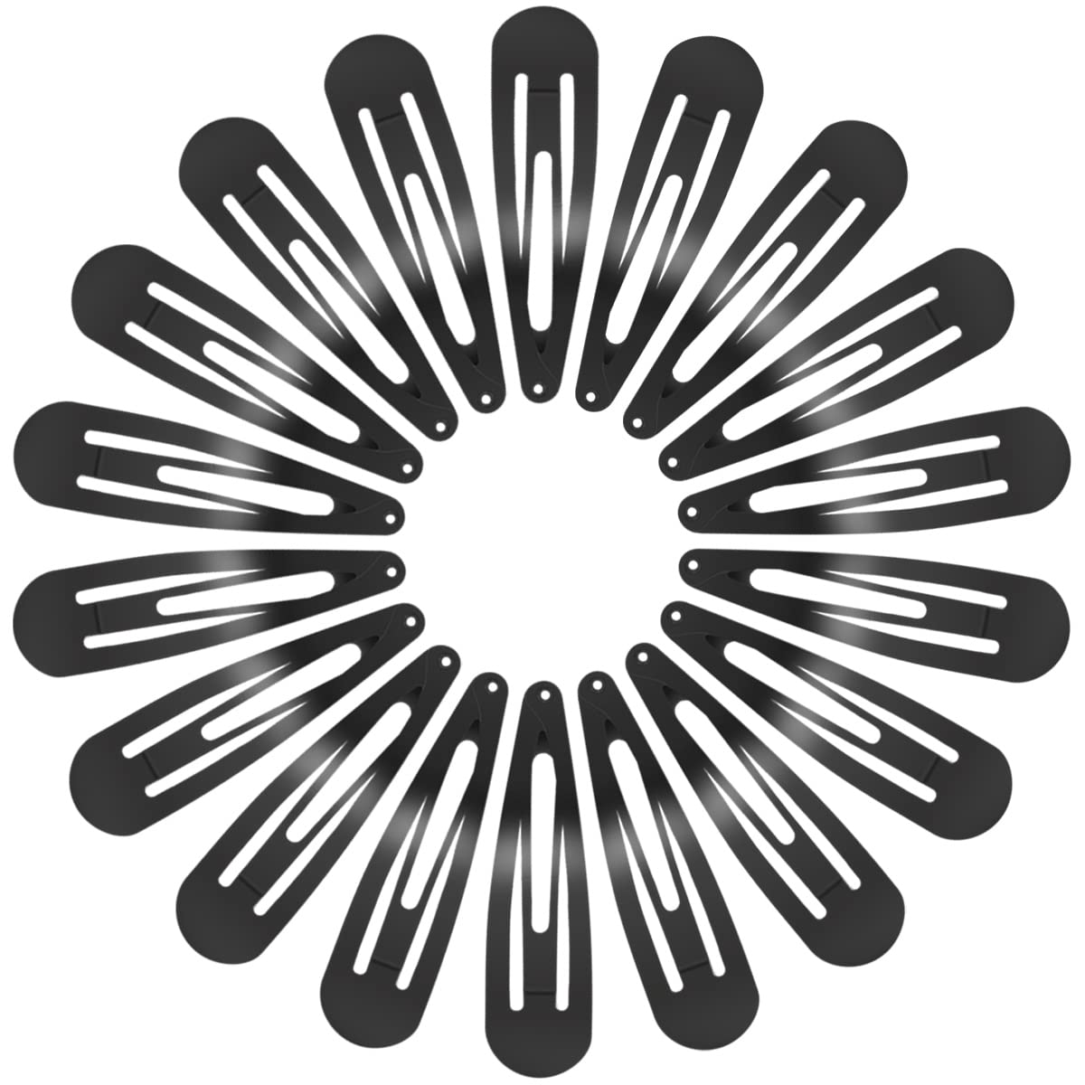 30 Pcs Snap Hair Clips, 3.1 Inch Big Size Barrettes Women No Slip Metal Snap Hair Clips Large Hair Pins(Black) - Image 3