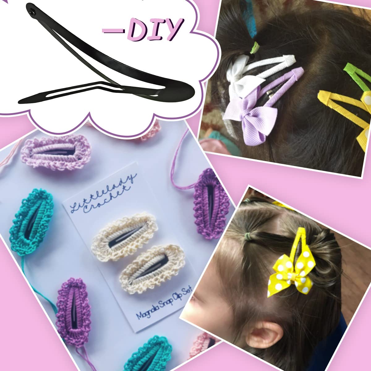 30 Pcs Snap Hair Clips, 3.1 Inch Big Size Barrettes Women No Slip Metal Snap Hair Clips Large Hair Pins(Black) - Image 7