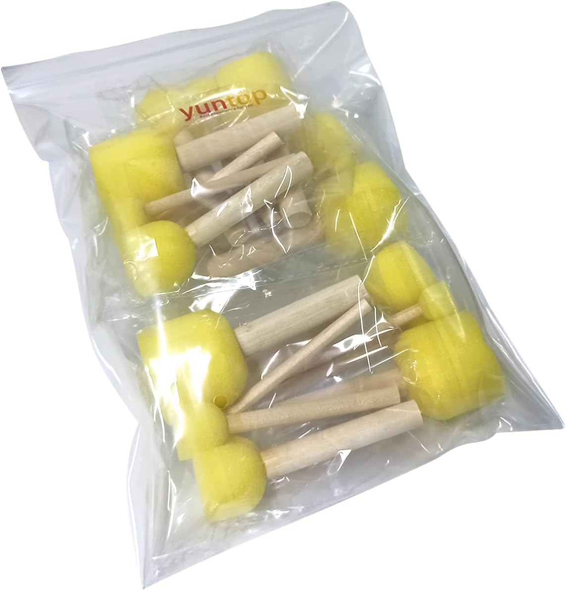 20 pcs Round Sponges Brush Set, 4 Sizes Paint Tools for Kids - Image 2