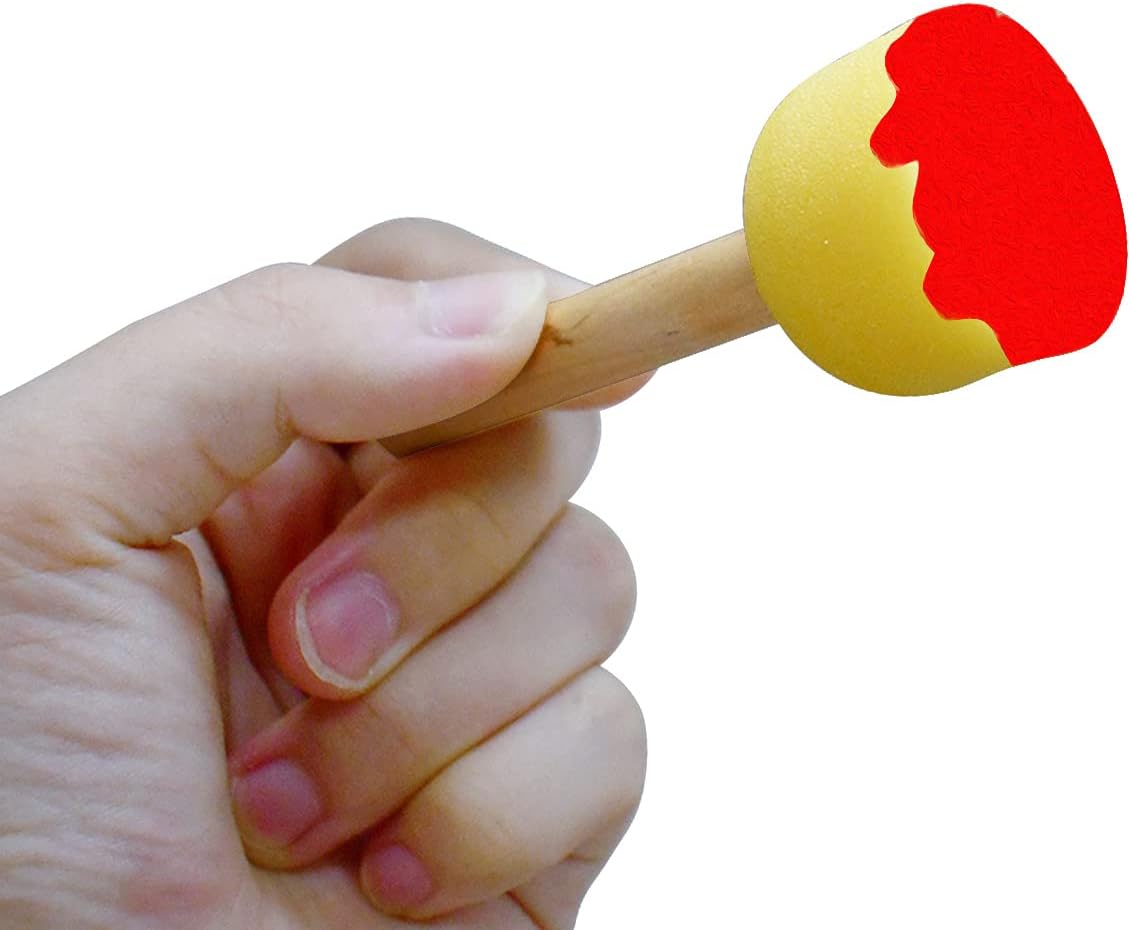 20 pcs Round Sponges Brush Set, 4 Sizes Paint Tools for Kids - Image 3