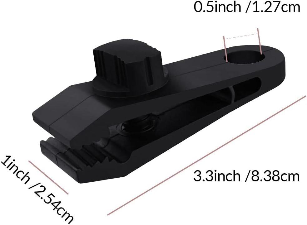 10 Pcs Heavy Duty Tarp Clips Shark Tent Fasteners Clips Holder for Car Covers, Outdoor Camping, Awnings, Swimming Pool Covers Black - Image 2