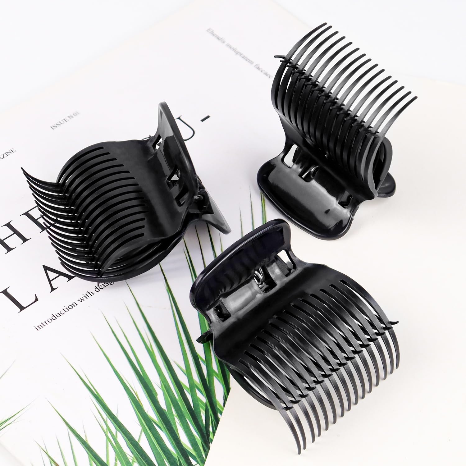 20 Pcs Hot Roller Clips for Hair, Curler Claw Clip for Women Hair Section Styling (Black, 2inch) - Image 7