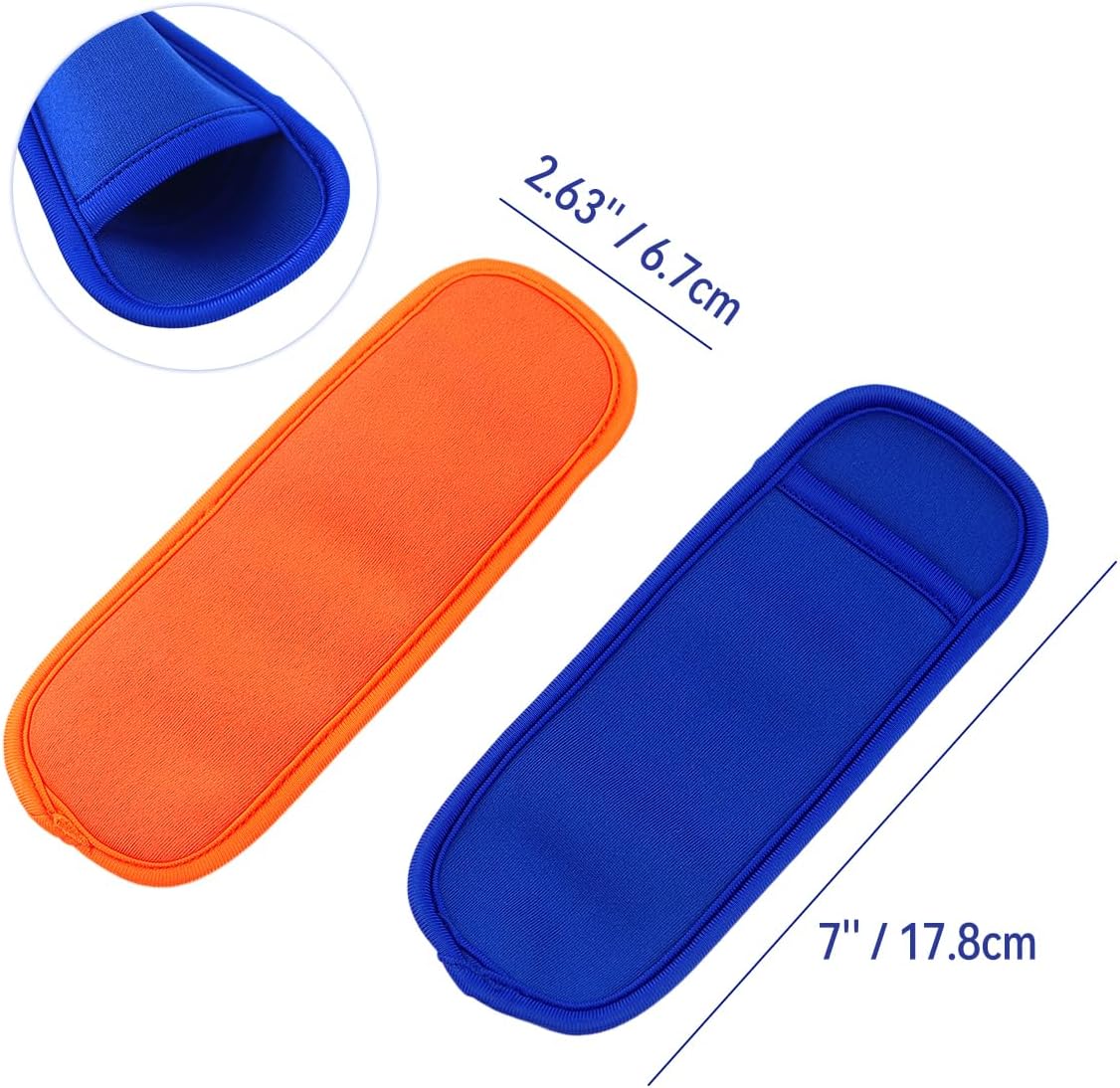 6 Pieces Ice Pop Neoprene Insulator Sleeves Reusable Popsicle Holders Ice Popsicles Bags Ice Pop Sleeves Popsicle Holder Sleeves Ice Pop Stick Sleeves(6 Colors) - Image 3