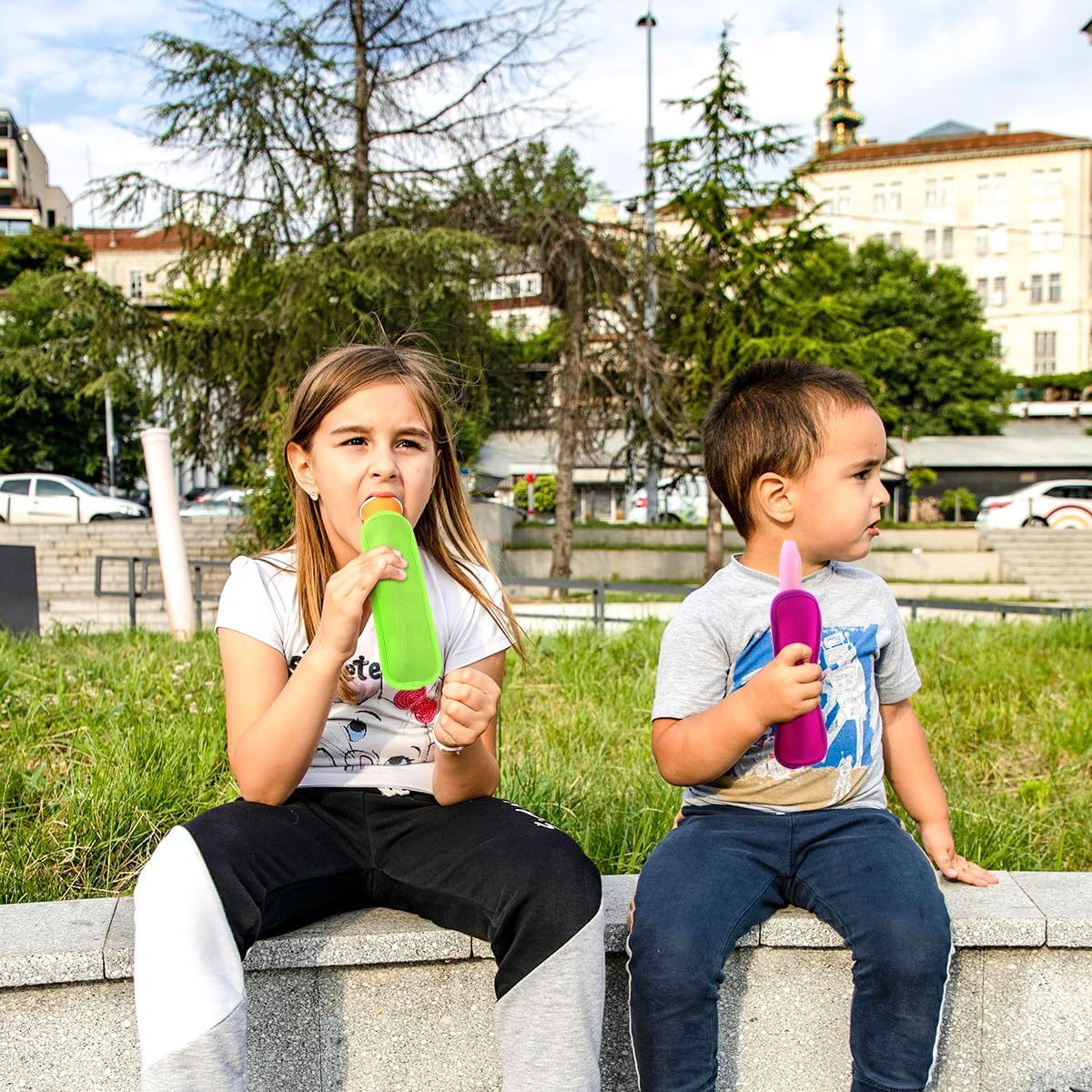 6 Pieces Ice Pop Neoprene Insulator Sleeves Reusable Popsicle Holders Ice Popsicles Bags Ice Pop Sleeves Popsicle Holder Sleeves Ice Pop Stick Sleeves(6 Colors) - Image 5