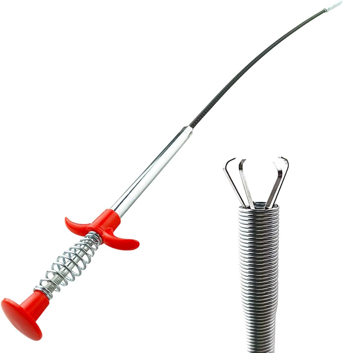 Plumbing Grabber Sink Grabber Flexible Claw Pickup Tool for Litter Pick, Drains, Home Sink, Toilet & Clean Dryer Vents (24inch) - Image 1