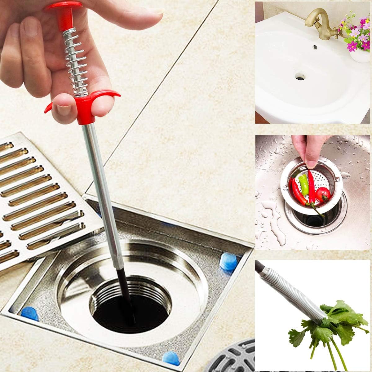 Plumbing Grabber Sink Grabber Flexible Claw Pickup Tool for Litter Pick, Drains, Home Sink, Toilet & Clean Dryer Vents (24inch) - Image 4