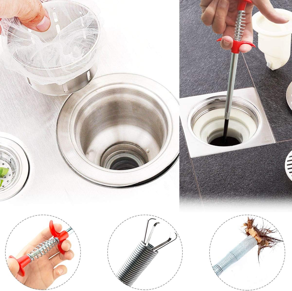Plumbing Grabber Sink Grabber Flexible Claw Pickup Tool for Litter Pick, Drains, Home Sink, Toilet & Clean Dryer Vents (24inch) - Image 6