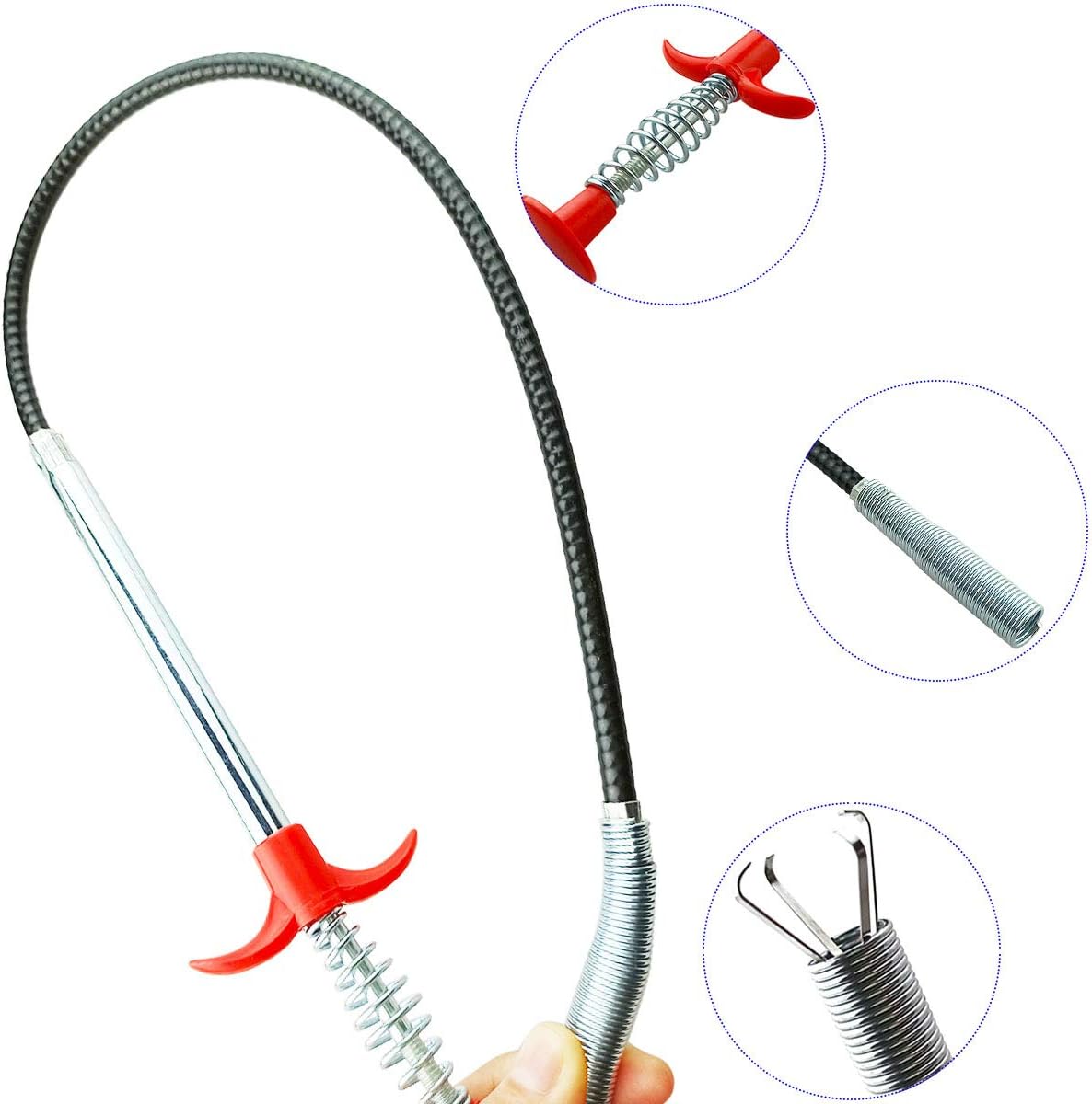 Plumbing Grabber Sink Grabber Flexible Claw Pickup Tool for Litter Pick, Drains, Home Sink, Toilet & Clean Dryer Vents (24inch) - Image 7