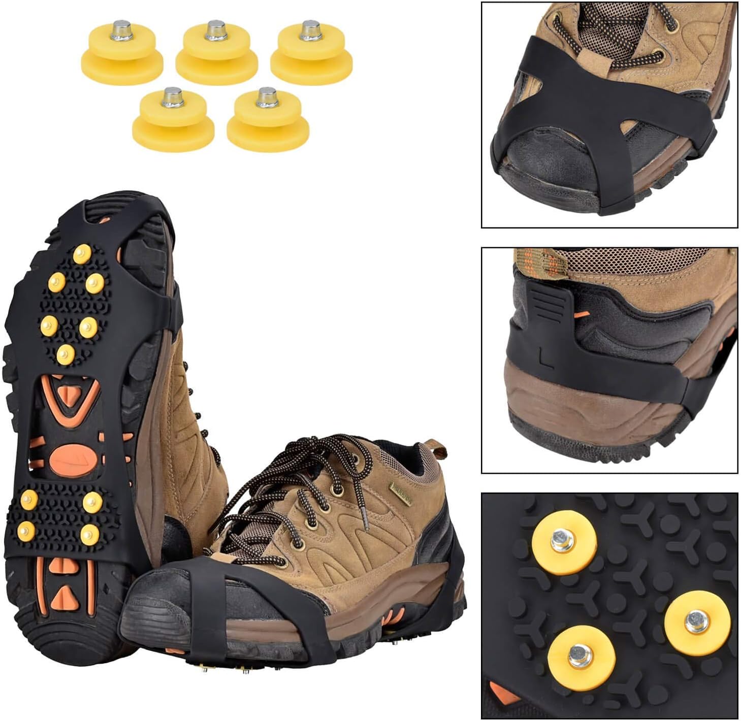 Ice Snow Grips Over Shoe/Boot Traction Cleat Spikes Anti Slip Footwear - Image 2