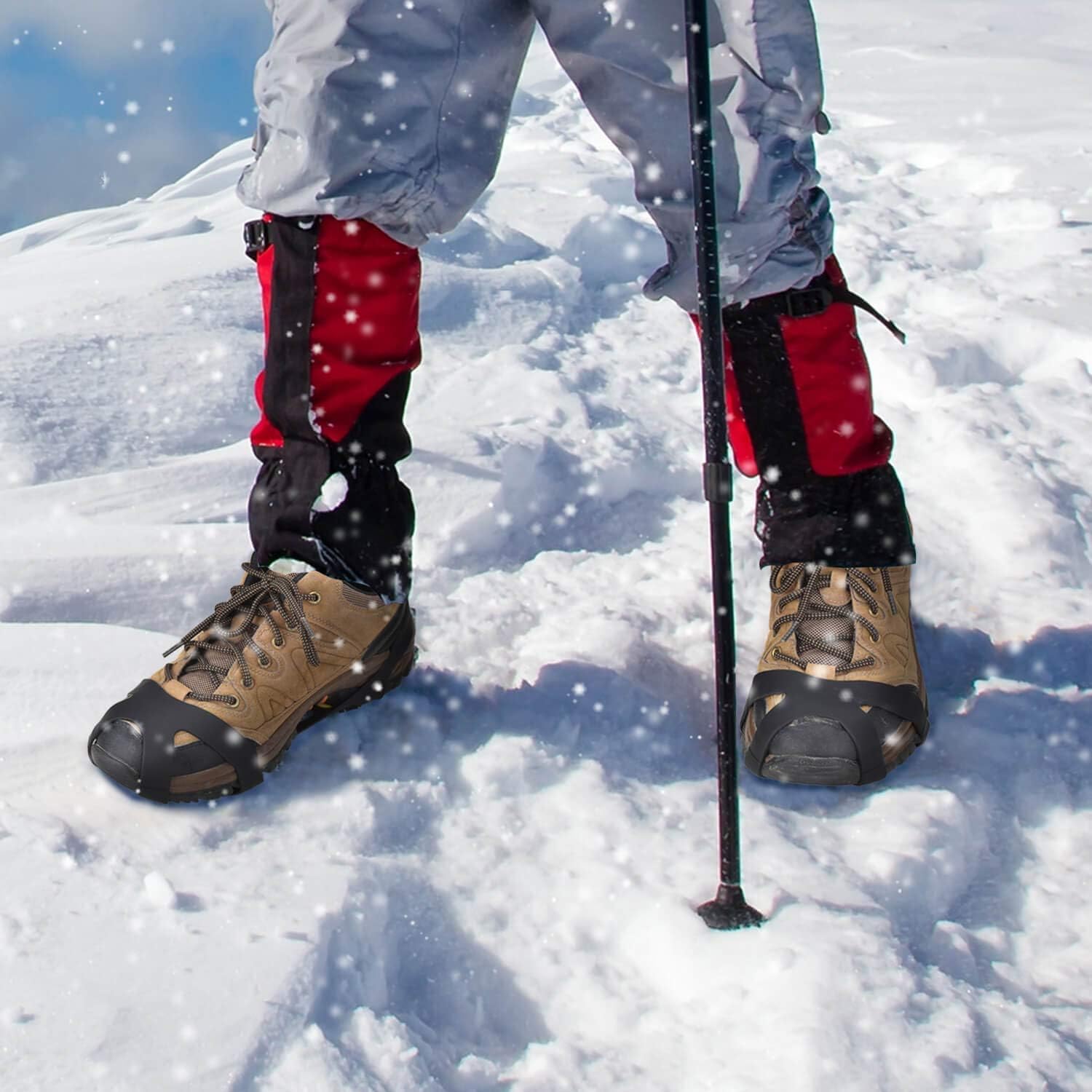 Ice Snow Grips Over Shoe/Boot Traction Cleat Spikes Anti Slip Footwear - Image 5