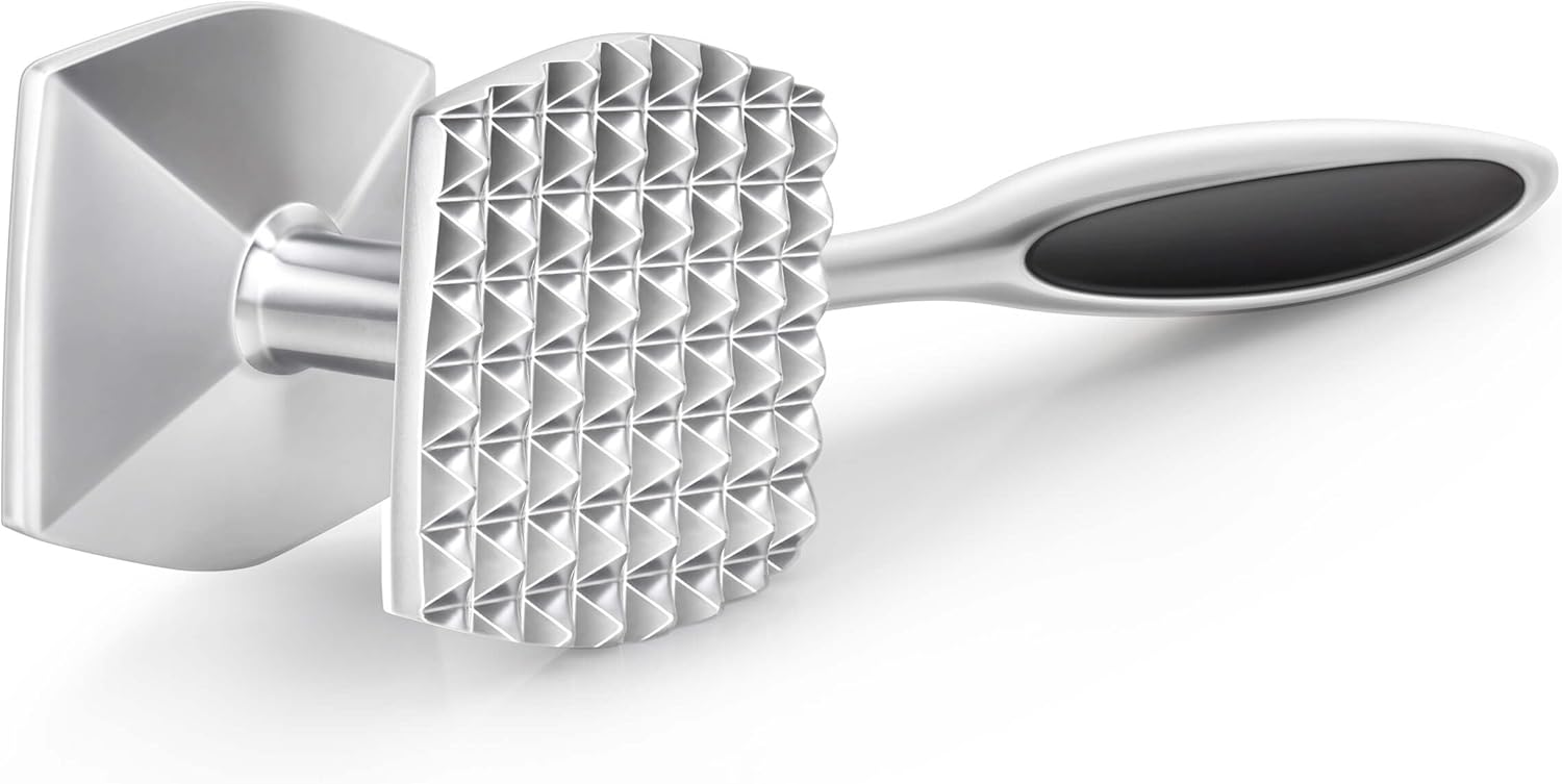 Meat Tenderizer Hammer Tool Pounder For Tenderizing Steak Beef Poultry, Heavy Duty Dual-Sided Mallet with Soft Grip Handle - Multifunctional Kitchen Beater for Chicken,Fish, Baking - Image 1