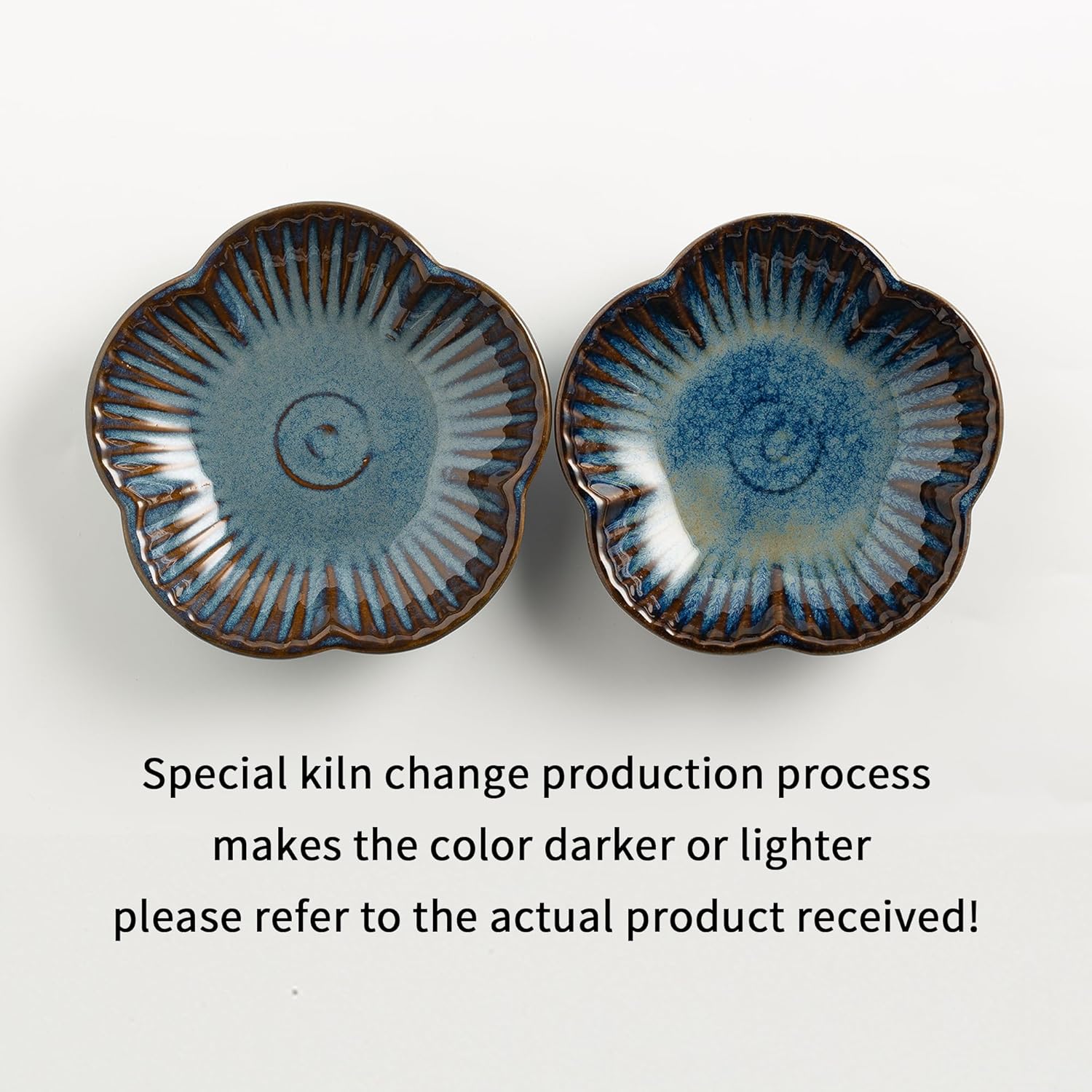 Ceramic Pillar Candle Holder, Candle Tray for Incense, Palo Santo Holder, Tealight Candle Holder, Candle Stand for Home Decoration Display, Halloween Christmas Wedding Parties, 1 Pack (Blue) - Image 8