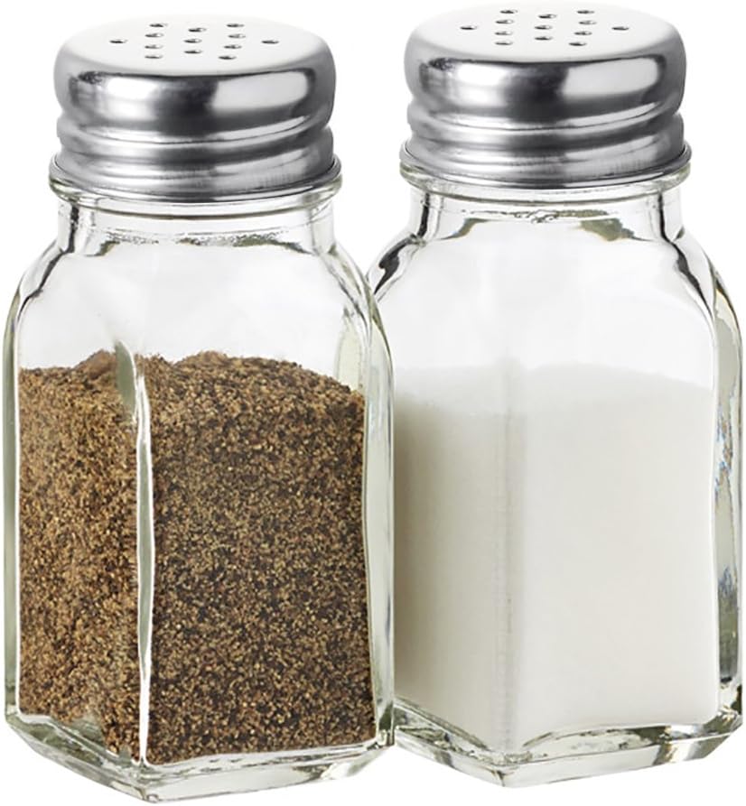 Salt and Pepper Shakers Set Clear Glass, Kitchen Gadgets Cooking Table - Image 1
