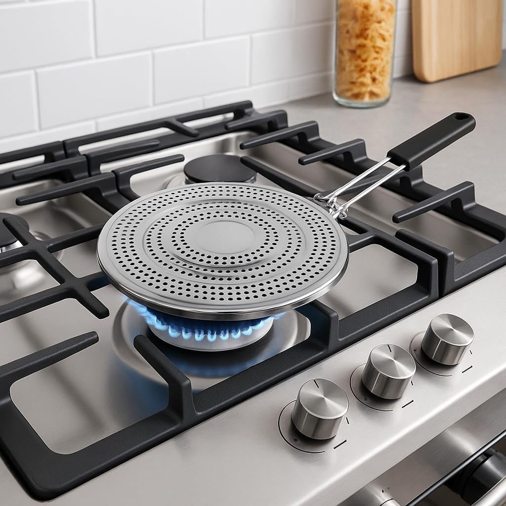 Heat Diffuser Plate for Gas & Electric Stove – Simmer Ring & Flame Reducer for Even Heat Distribution, Scorch Prevention & Slow Cooking - Image 4