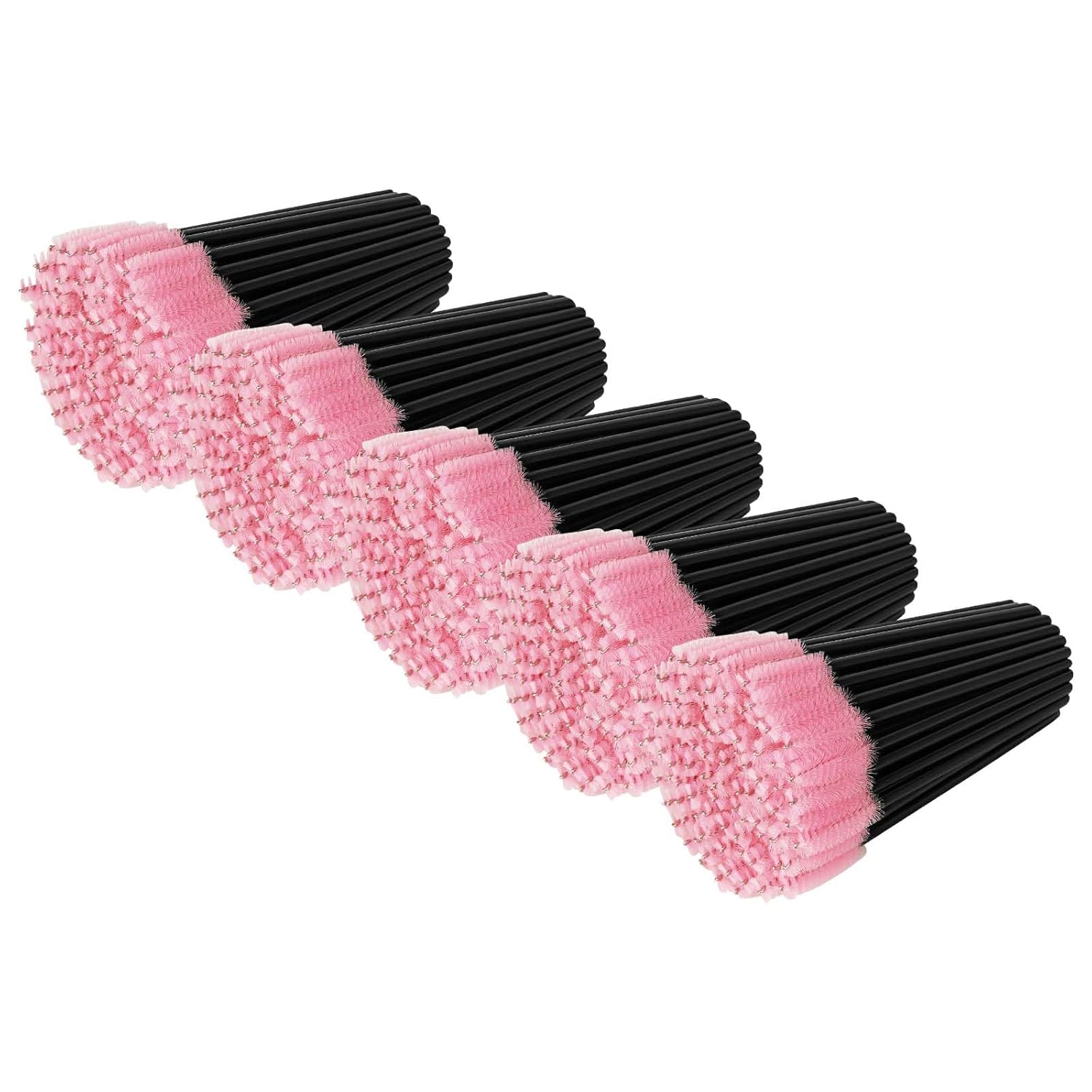 500PCS Disposable Lash Spoolies, Eyelash Eyebrow Brush for Extensions, Mascara Wands, Lash Extension Supplies, Eye Makeup Brushes & Tools, Pink - Image 1