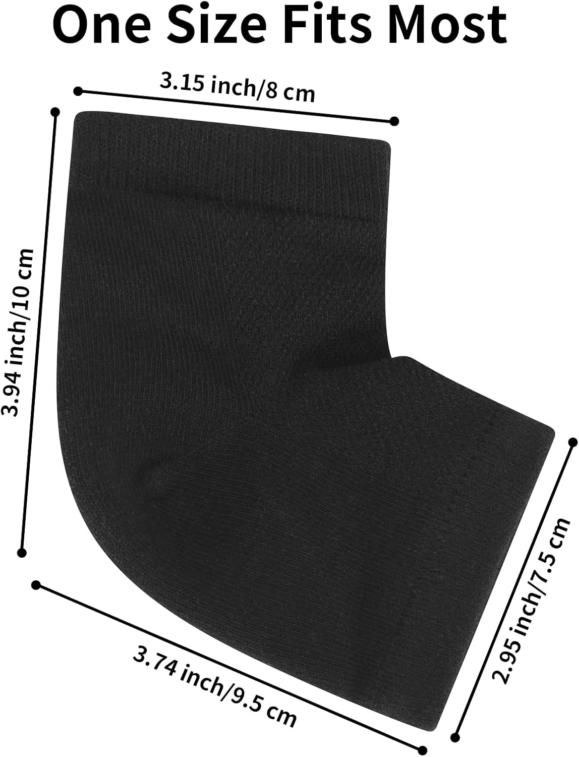 3 Pairs Moisturizing Heel Socks for Dry Cracked Feet, Gel Repair Moisture Spa Socks for Women Dry Cracked Heels Overnight (Regular) - Image 2