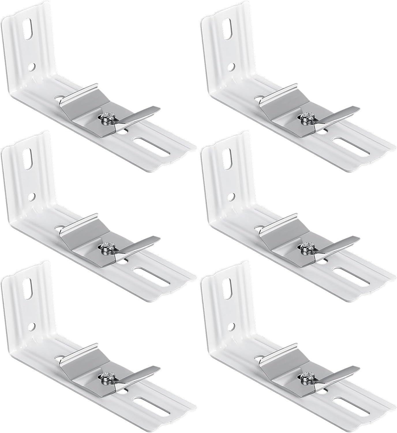 6 Pcs Vertical Blinds L Bracket Vertical Blind Wall Mount with Headrail 1-1/2