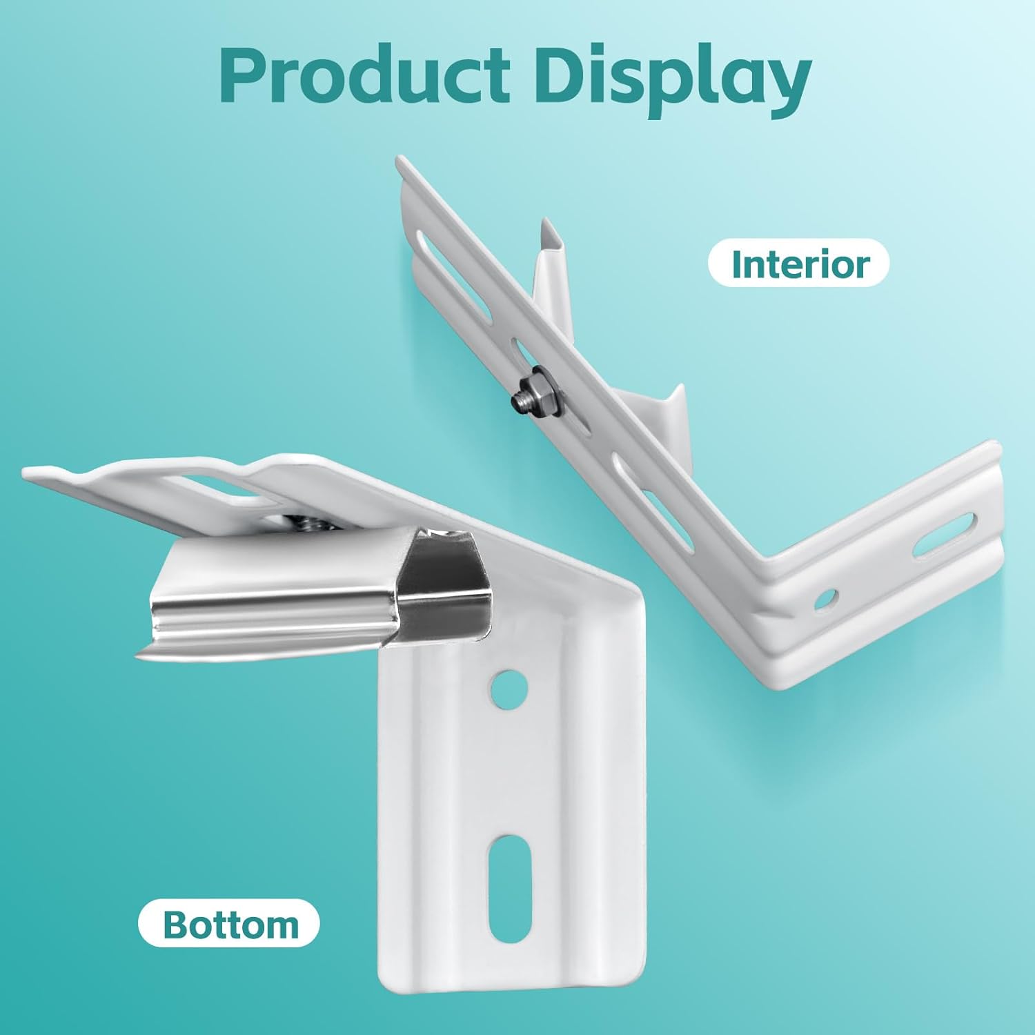 6 Pcs Vertical Blinds L Bracket Vertical Blind Wall Mount with Headrail 1-1/2