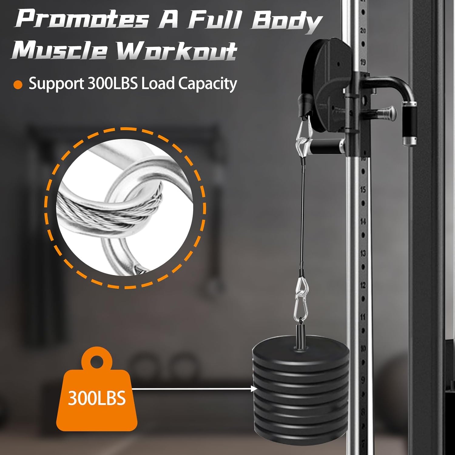 Cable Attachments for Gym, 2PCS Gym Cable Extension Compatible with Gym Accessories, Gym Cable Machine for LAT/Tricep Pull Down, Leg Extensions Machine - Image 5