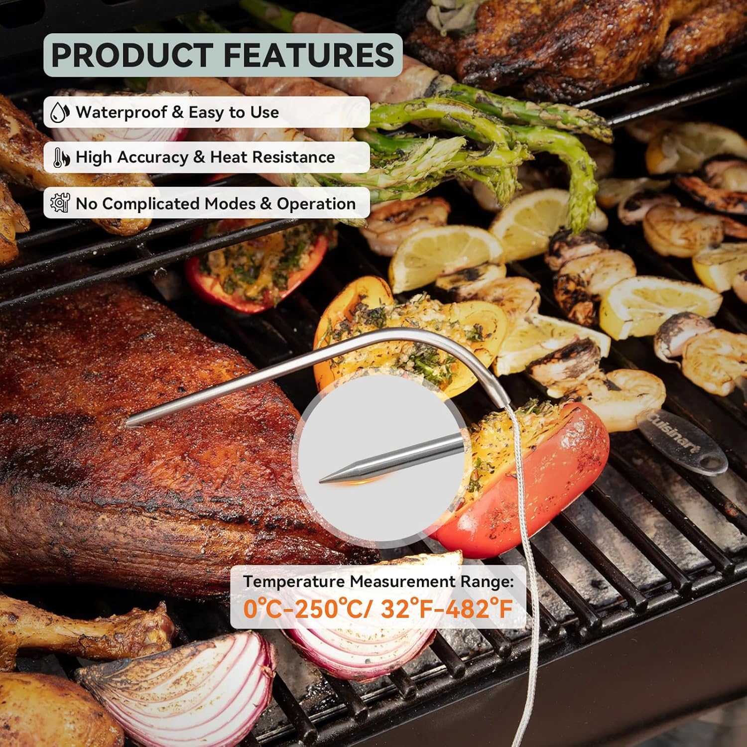 Tp700 Probe Thermometer Digital Meat Food Grill BBQ Cooking Kitchen Thermometer, 1 Pack (1 Piece) - Image 5