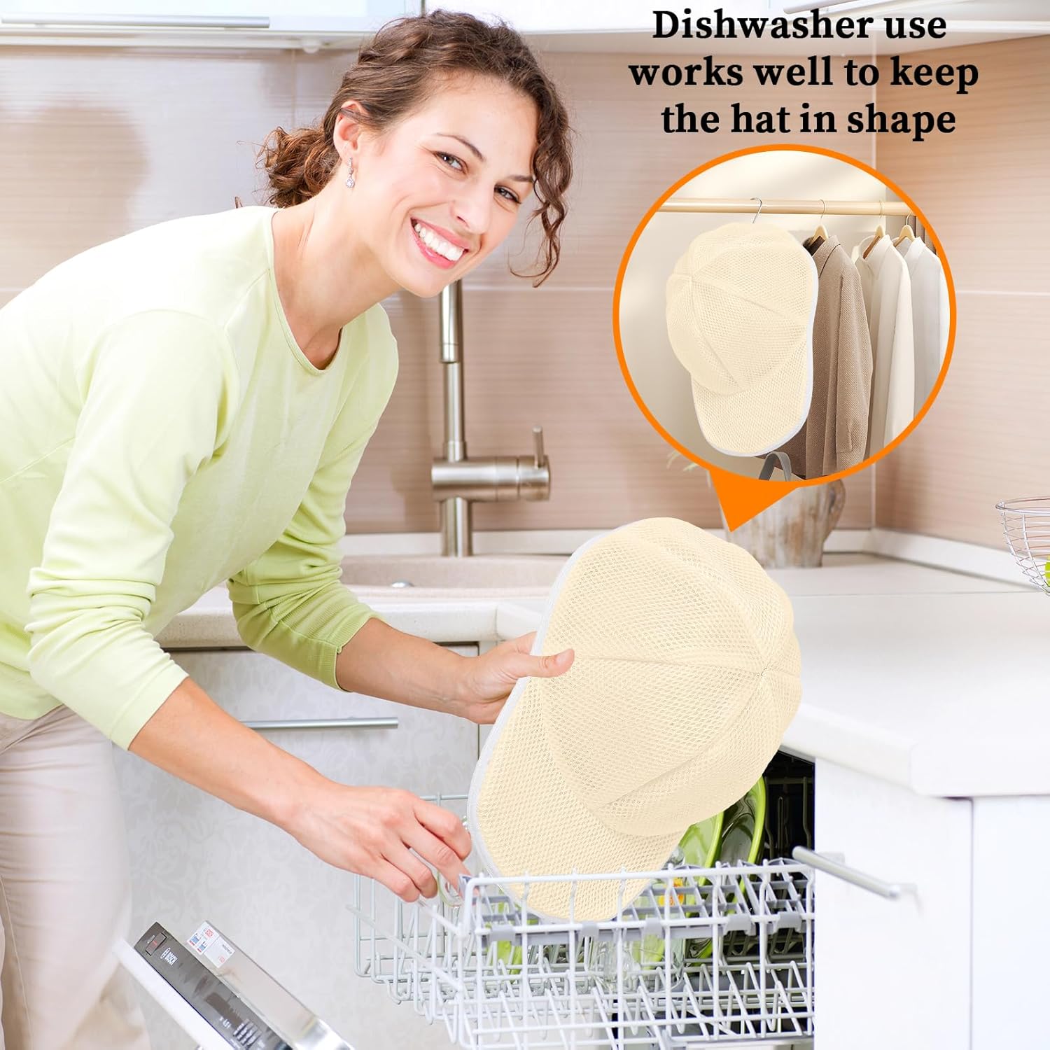 Coopahce Hat Washer for Washing Machine, Hats Cleaner for Baseball Caps, Hat Washing Cage Cap Washer, Dishwasher Hat Holder - Image 7