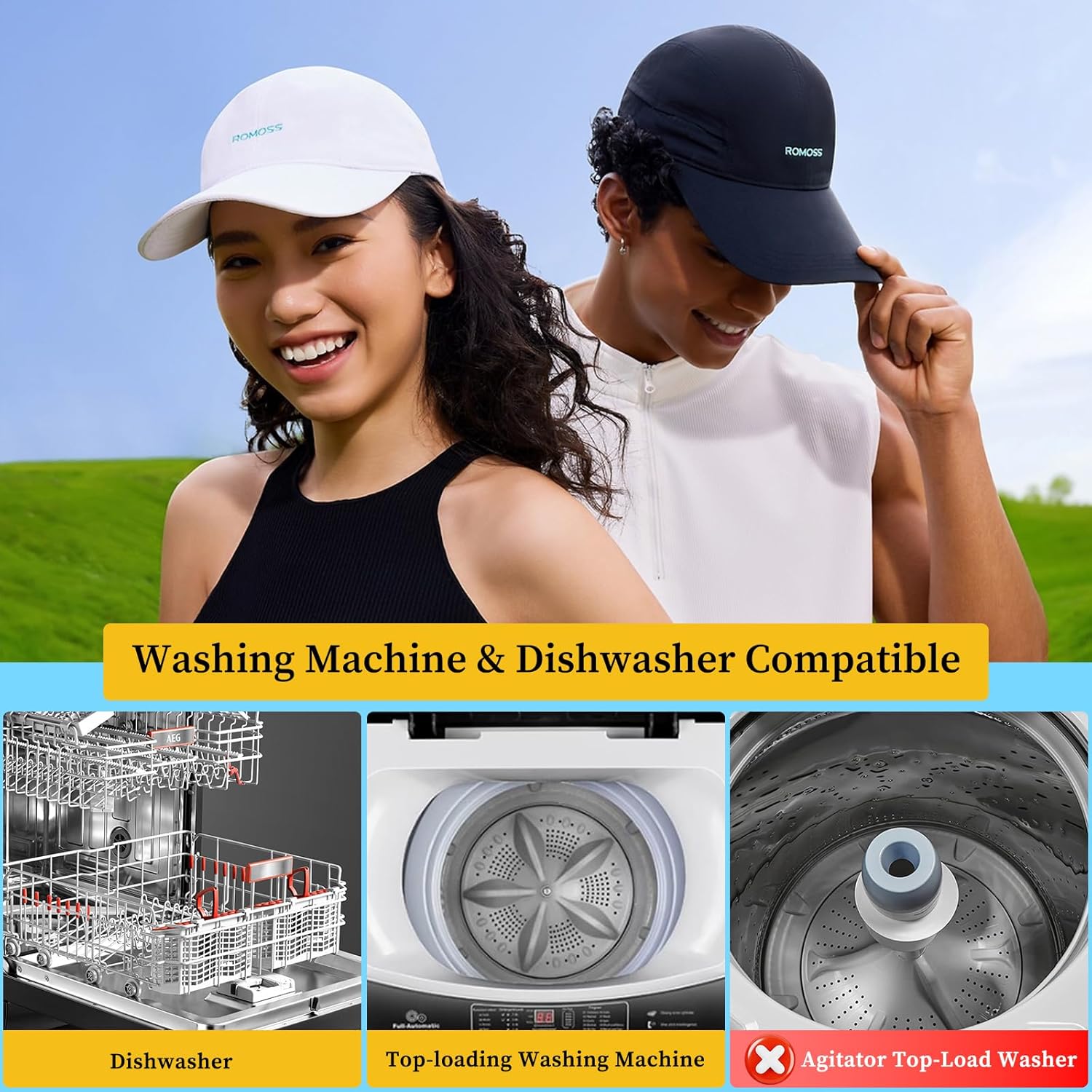 Hat Washer Cage for Washing Machine & Dishwasher- Ball Cap Washer for Baseball Caps & Hats, Baseball Cap Cleaner and Shaper, Fits Adult/Kids Caps (Black) - Image 6
