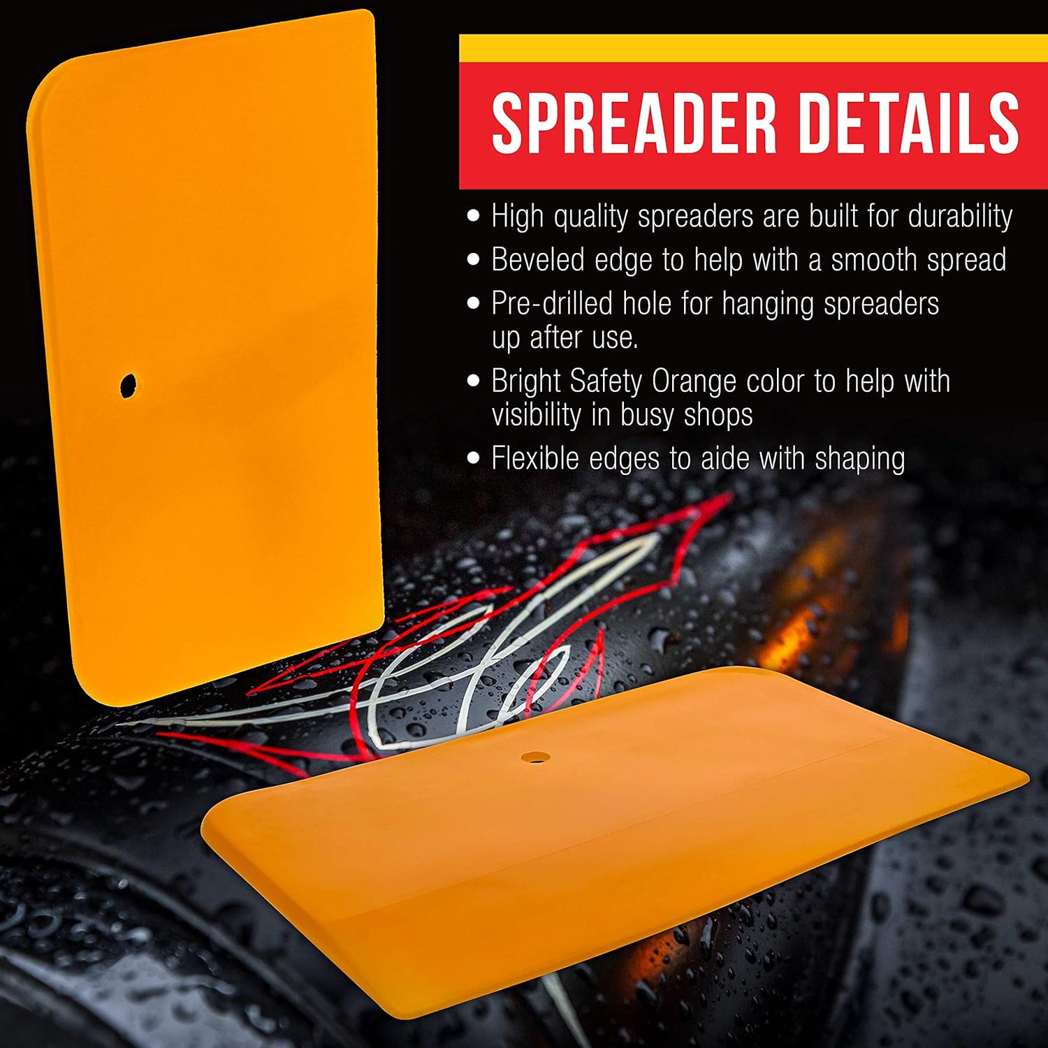 4, 5, & 6 Inch Plastic Body Filler Spreader Tools for Automotive Body Fillers, Putties, Glazes, Epoxy Resin, Caulk, Glues - Plastic Spreader Tool Variety Pack - Image 3