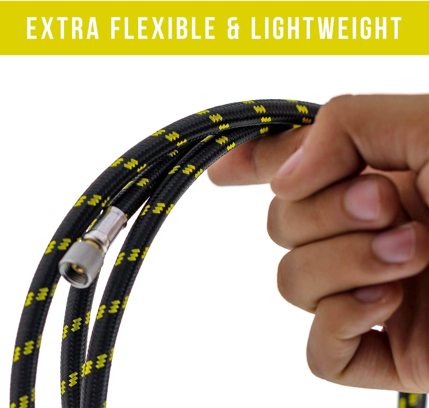 Premium 10 Foot Nylon Braided Airbrush Hose with Standard 1/8