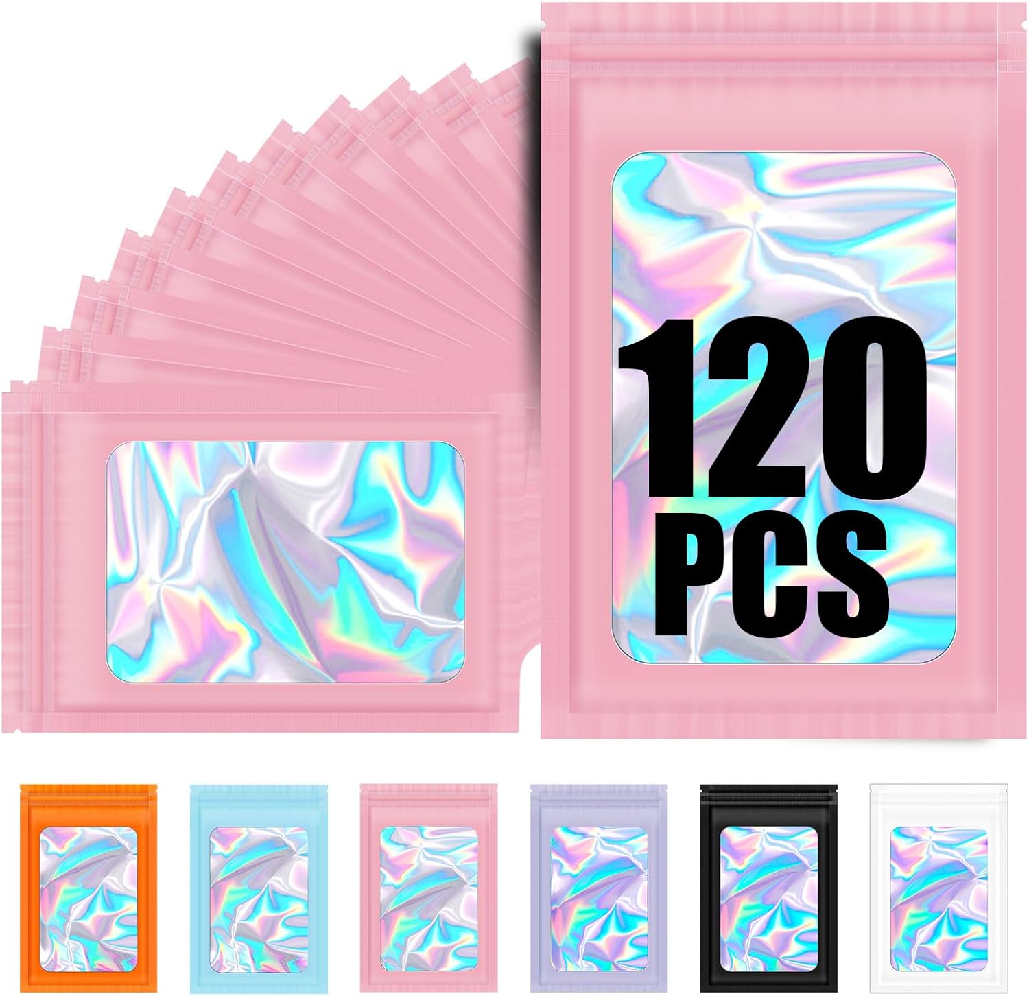 120PCS Smell Proof Mylar Bags,4