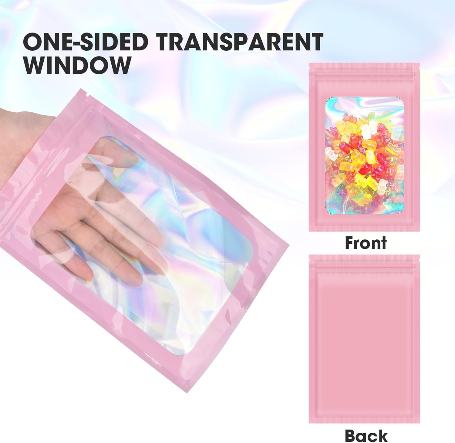 120PCS Smell Proof Mylar Bags,4