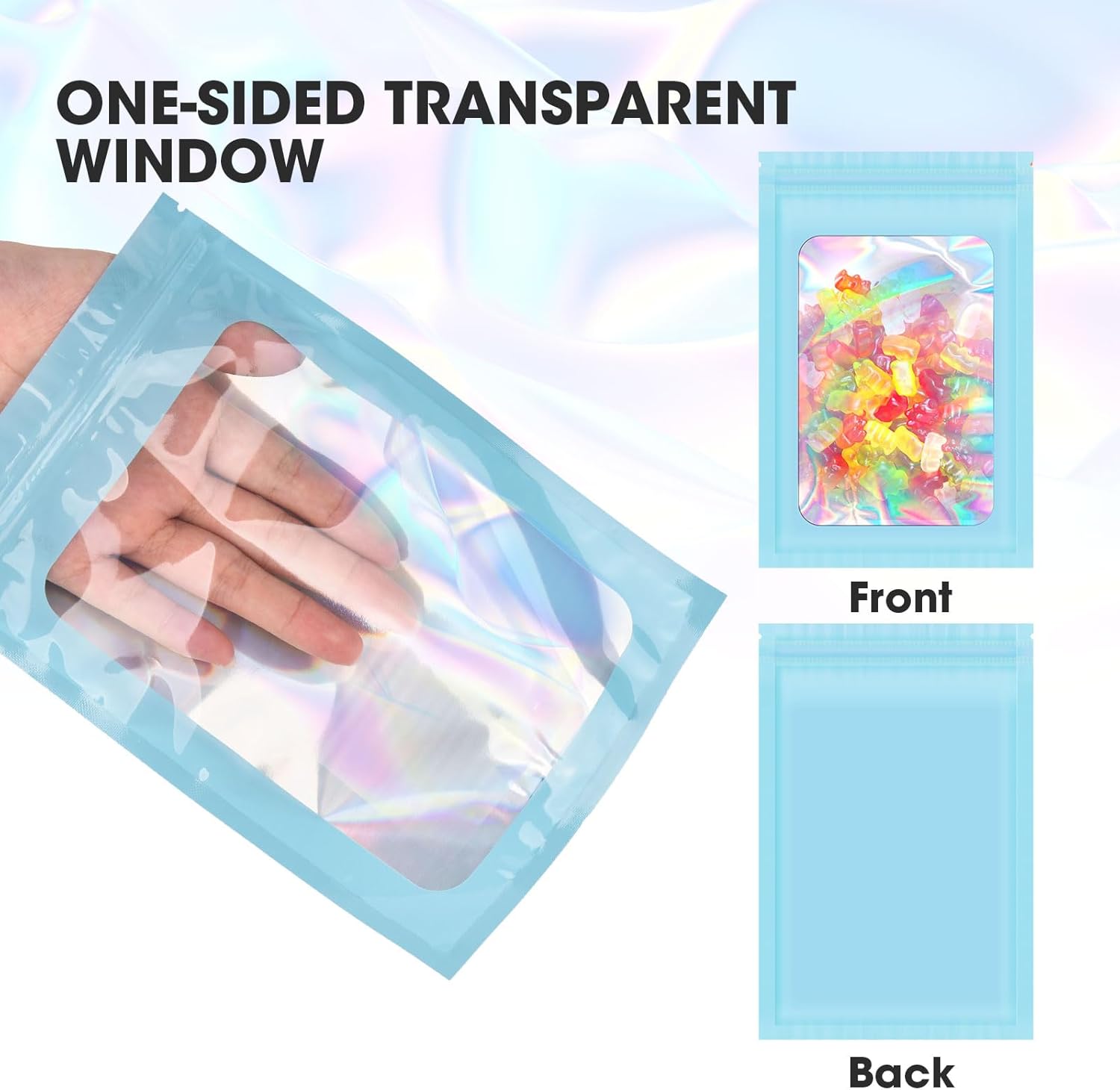 120PCS Smell Proof Mylar Bags,7.8