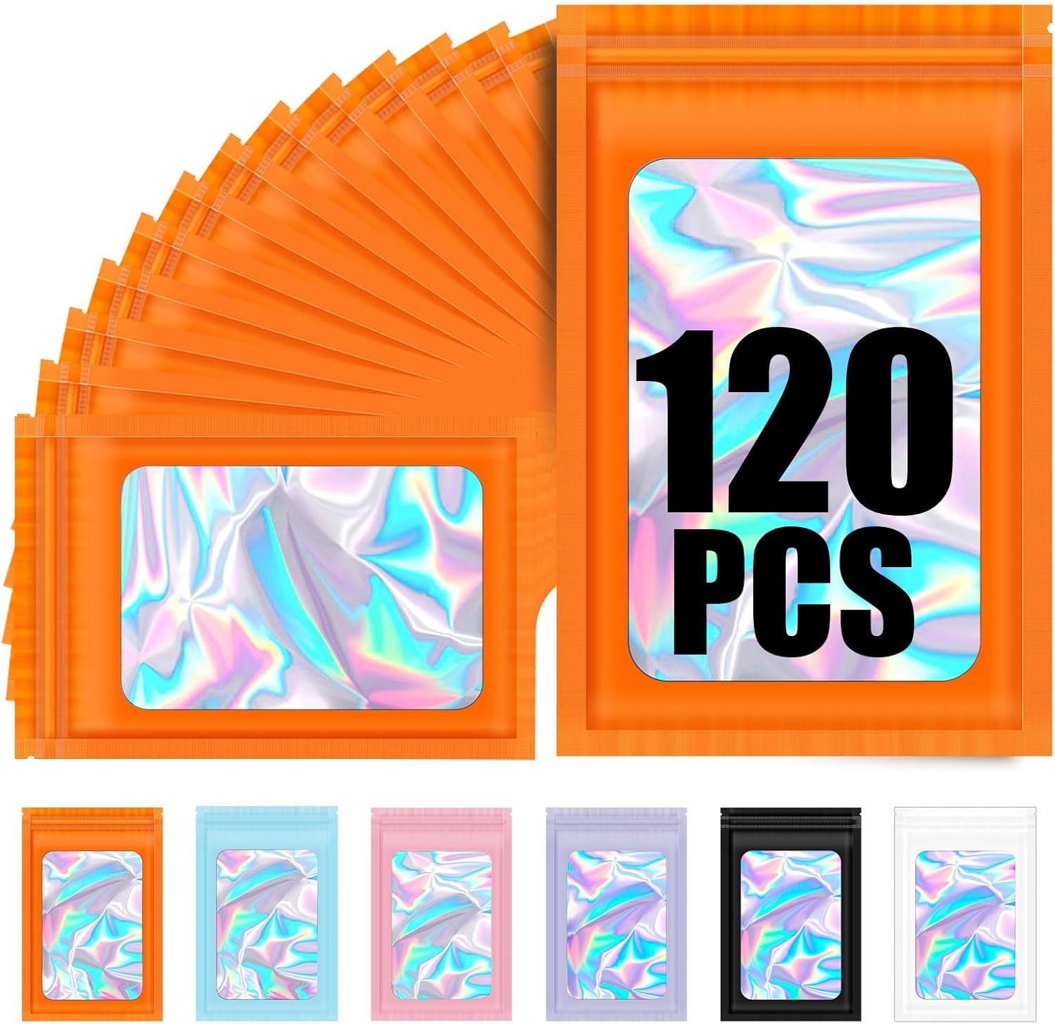 120PCS Smell Proof Mylar Bags,7.8