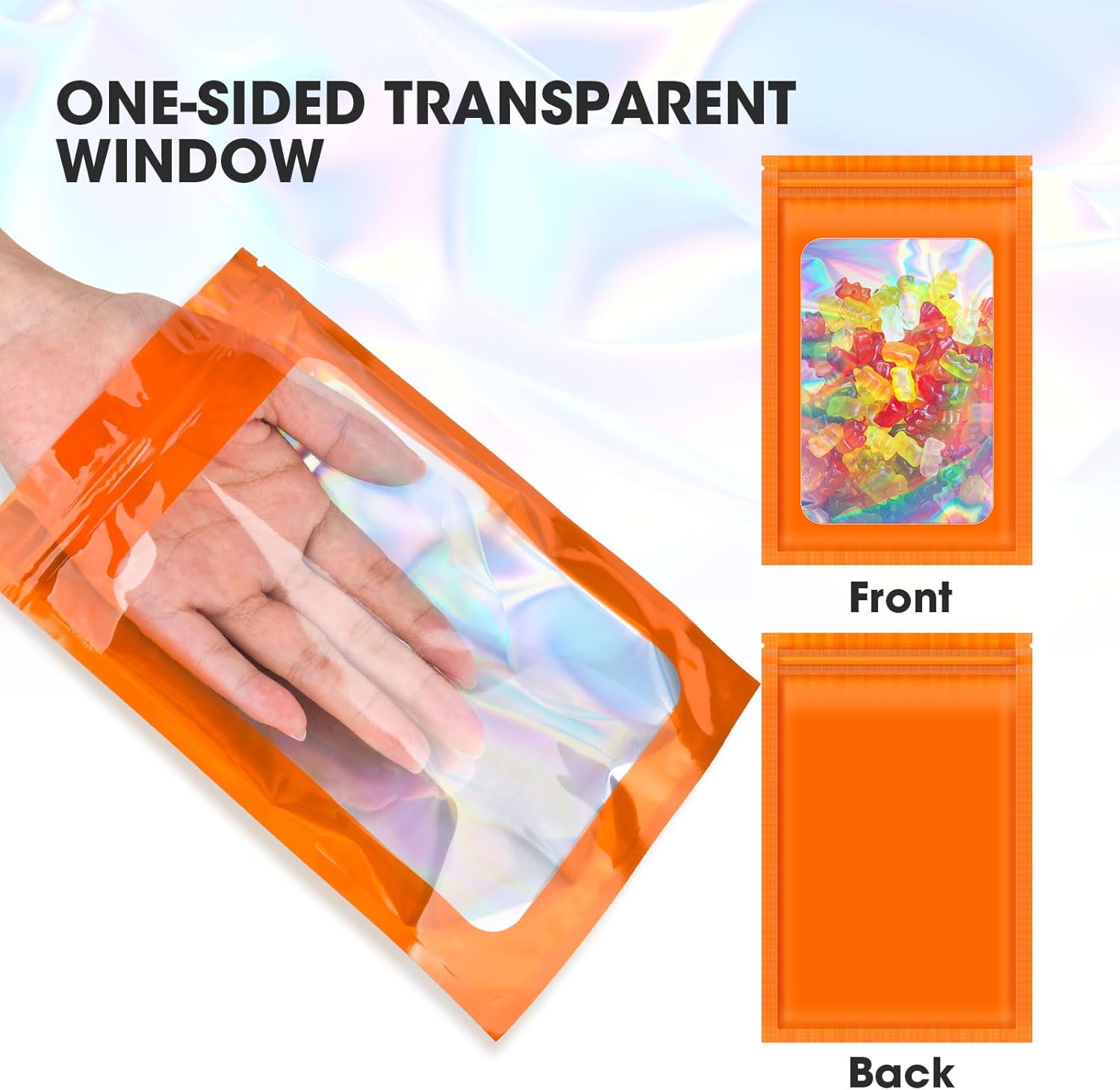 120PCS Smell Proof Mylar Bags,7.8