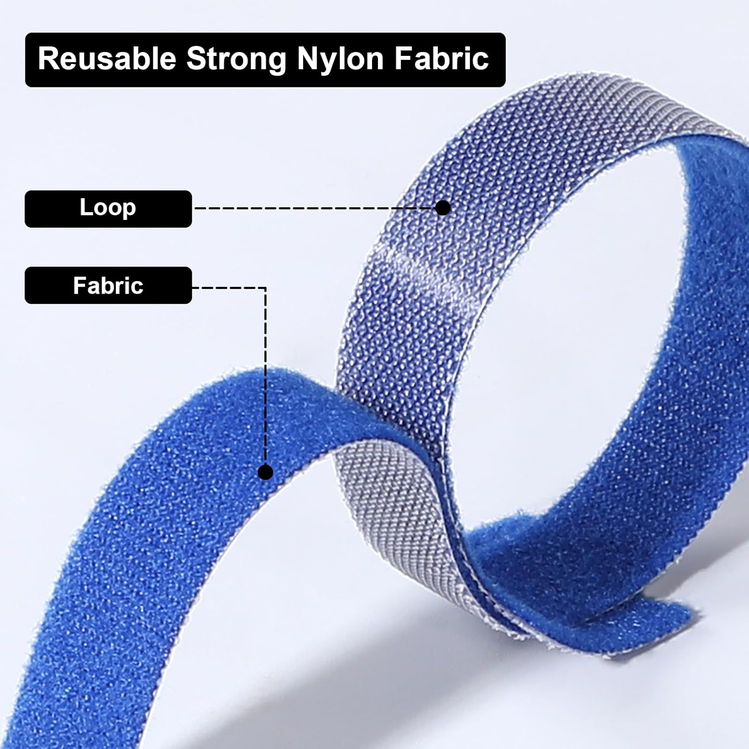 150PCS Cable Ties, 4+6+8+10 inch Multi-Colour Straps for Cable Management, Adjustable Fastening Cord Wraps, Multi-Purpose Reusable Hook and Loop for Home, Office and Garage - Image 3