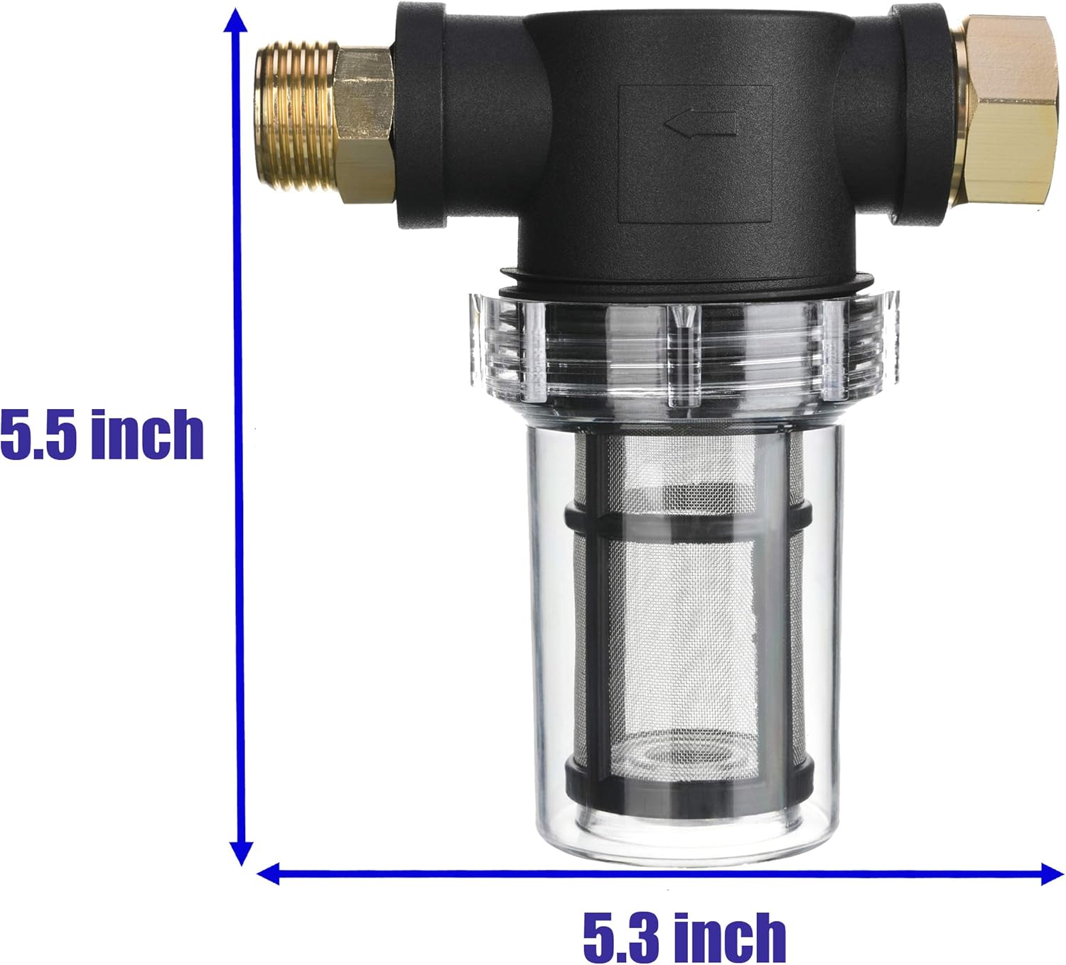 Garden Hose Filter for Pressure Washer inlet Water, Inline Filter for Sediment, 40 Mesh Screen, Extra 100 Mesh - Image 4