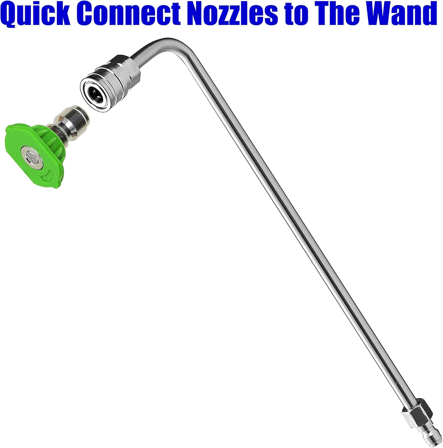 Pressure Washer Wand Extension, 90 Degree Curved Angled, Undercarriage and Gutter Cleaner Attachment, 1/4 Inch Quick Connect, 14 Inch - Image 3