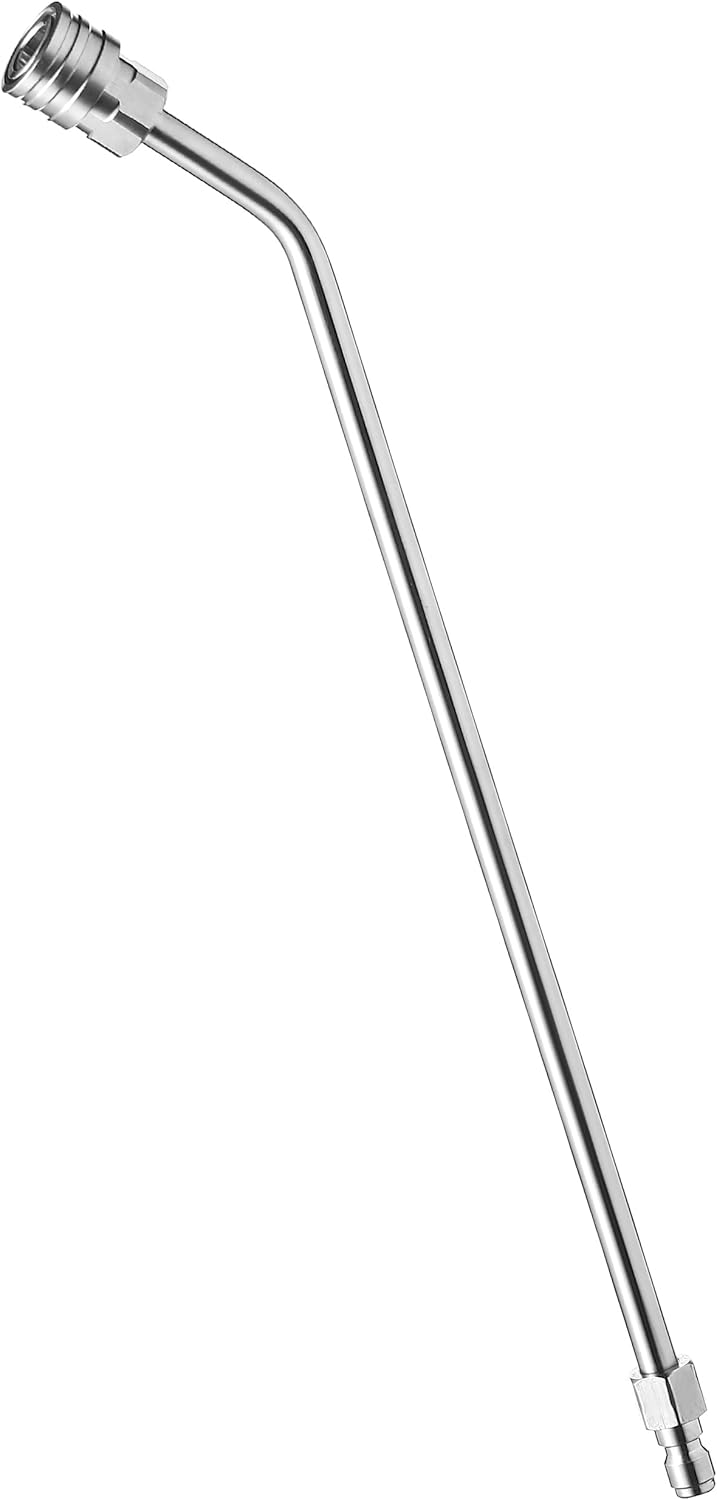 Pressure Washer Wand Extension, 30 Degree Curved Angled, Undercarriage and Gutter Cleaner Attachment, 1/4 Inch Quick Connect, 14 Inch - Image 1
