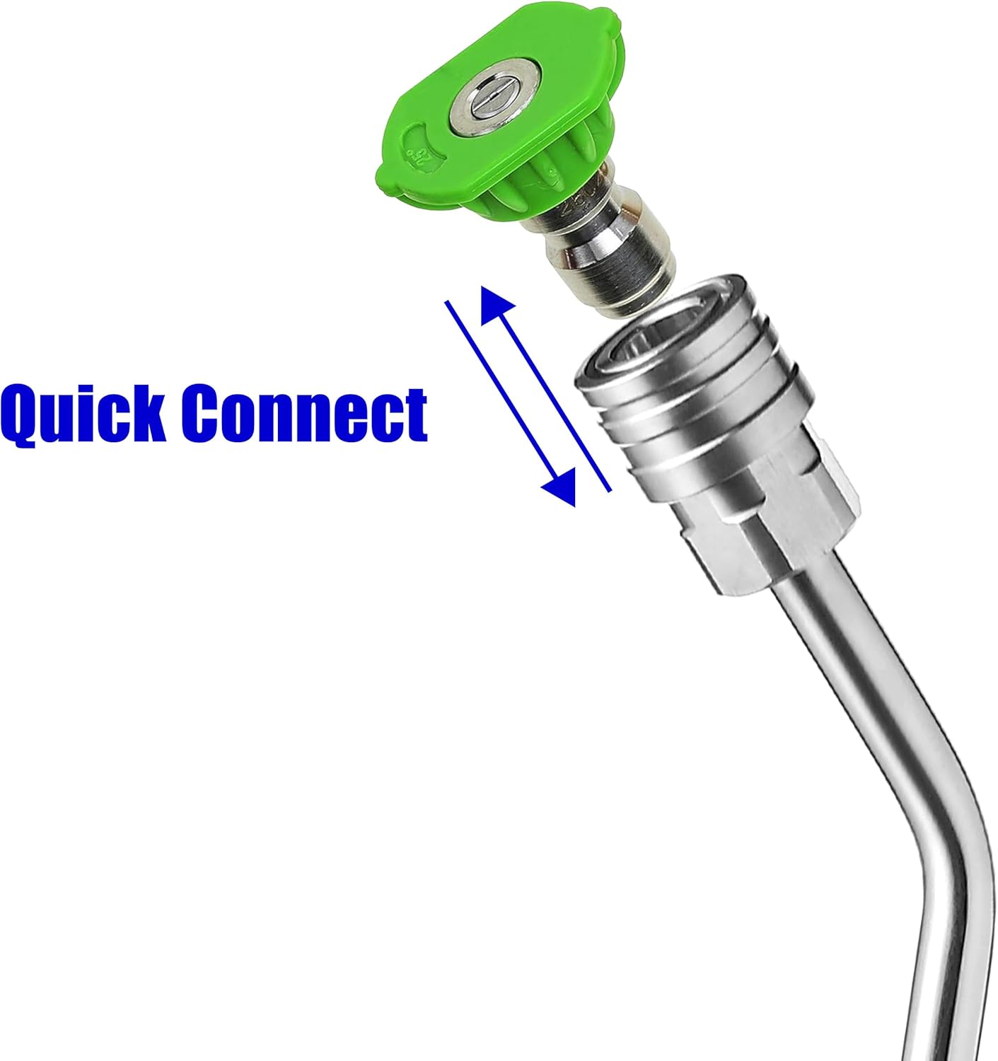 Pressure Washer Wand Extension, 30 Degree Curved Angled, Undercarriage and Gutter Cleaner Attachment, 1/4 Inch Quick Connect, 14 Inch - Image 2