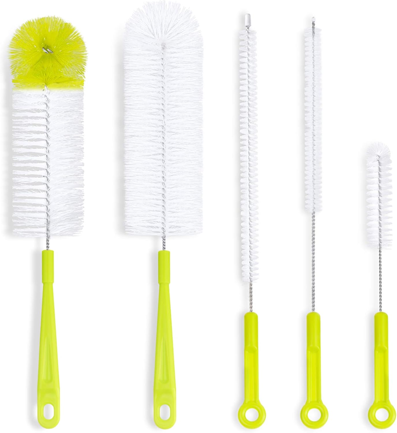 Bottle Cleaning Brush Set - Long Handle Bottle Cleaner for Washing Narrow Neck Beer Bottles, Sports Water Bottles with Straw Brush, Kettle Spout/Lid Cleaner Brushes - Image 1