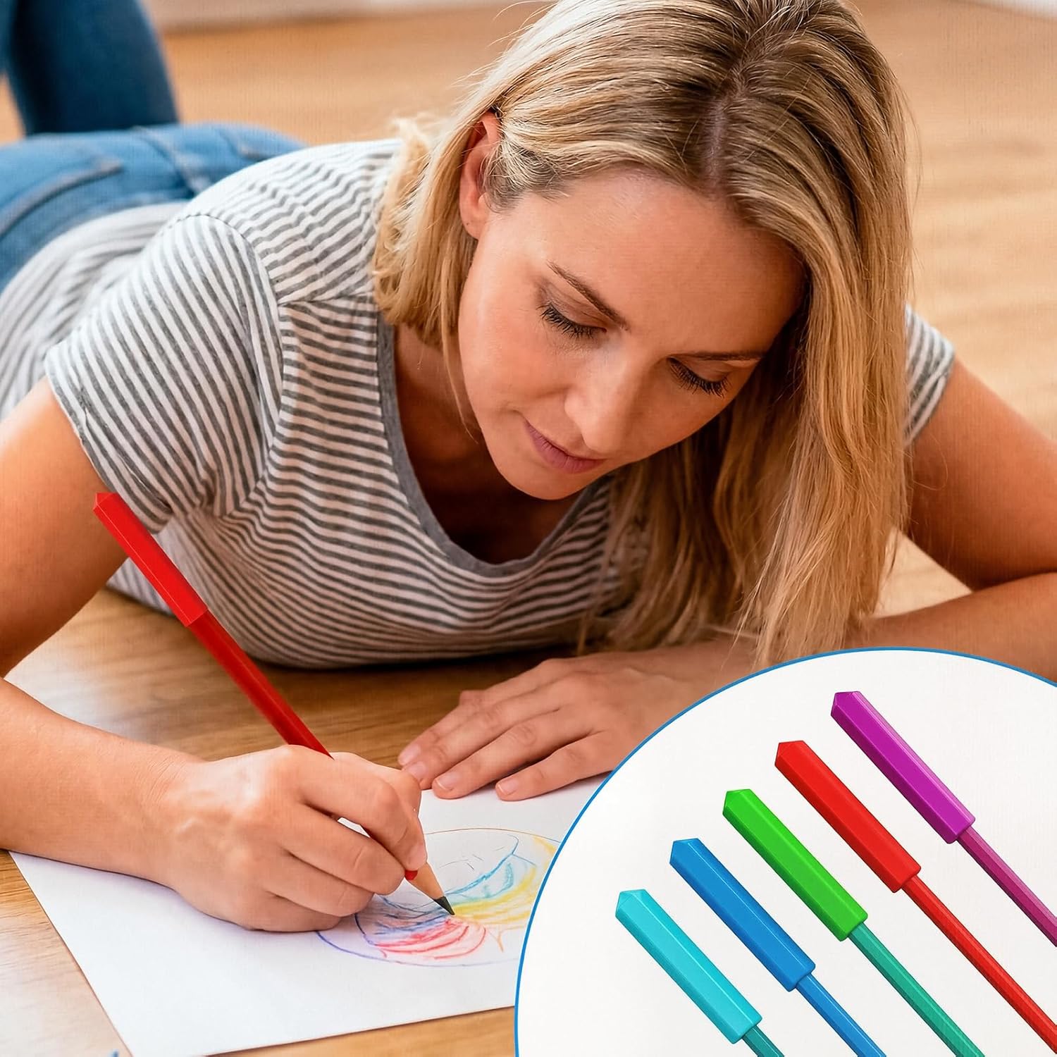 5Pcs Pencil Gidgets – Silicone Sensory Pencil Toppers Fidgets - Motor Aid for Sensory People with Anxiety, Autism, ADHD Integration Issues - Image 1