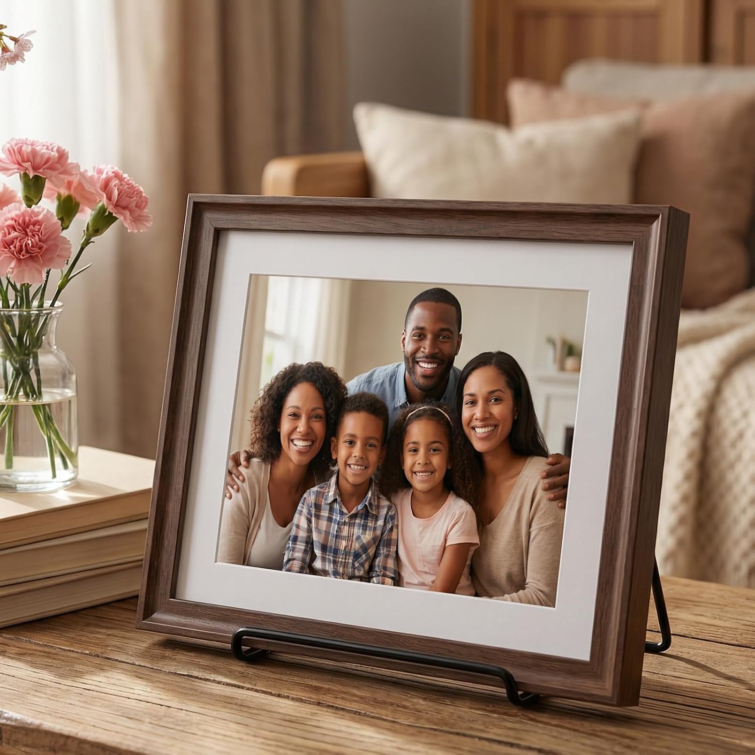 Frame Stand Replacement Compatible with FrameoDigital - Adjustable & Foldable Photo Frame Holders Fits for 7-11'' Display Photo Frame,Book and Platter, Tabletop Art, Metal Black - Image 5