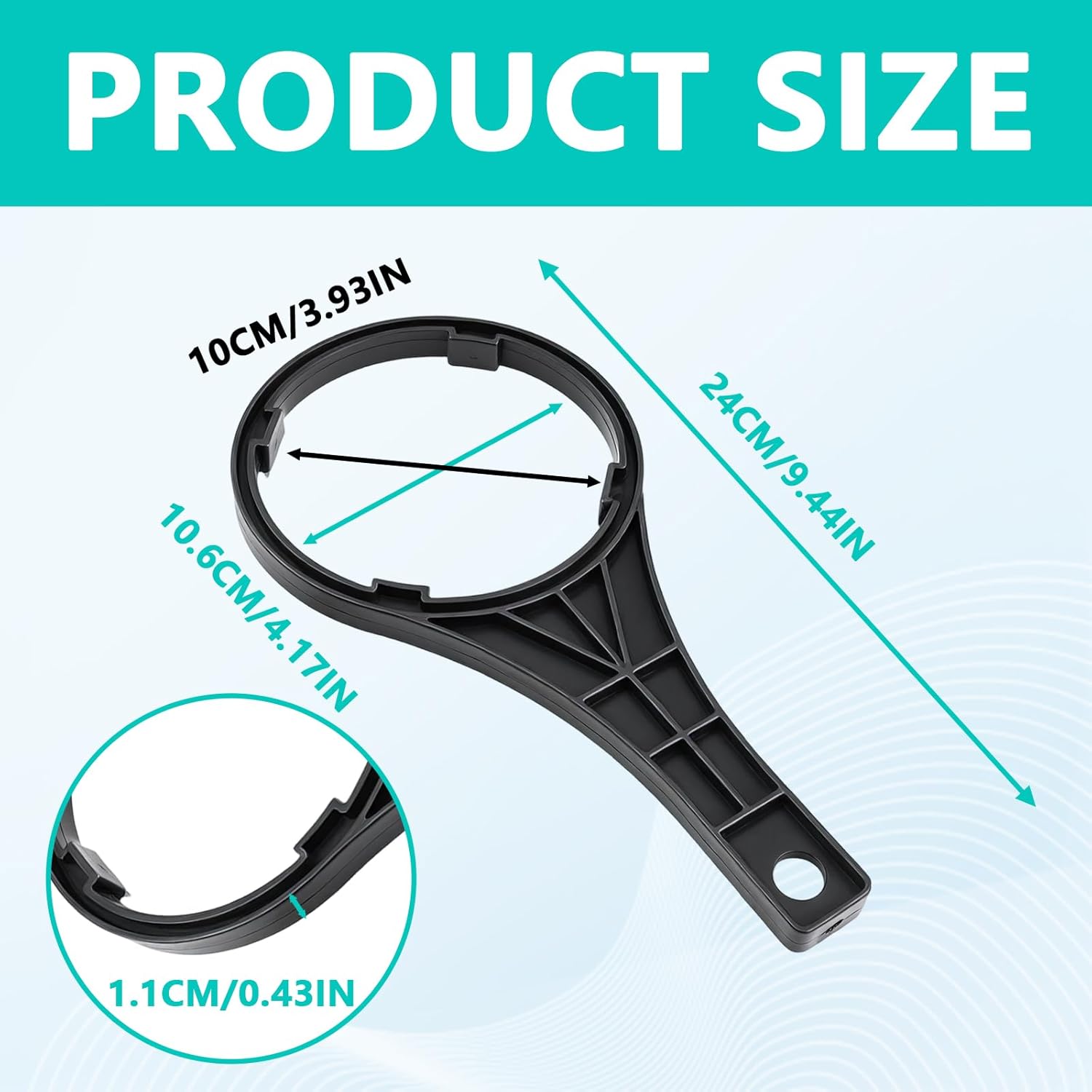 SW-2 Water Filter Housing Wrench - 4.9 inch ID, Big Blue Filter Wrench Fits for Pentair Pentek/Everpure 4 3/4″ Standard Housings, American Plumber #152037/ww34, 10