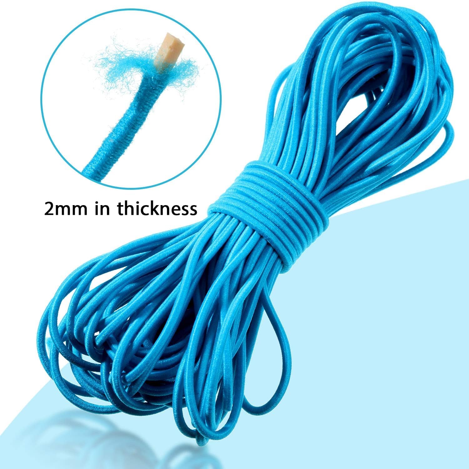 2mm Elastic Cord 10 Colours x 10 Meters Stretchy Nylon Thread for Jewellery Making Bracelets Necklaces Crafting Strong and Flexible - Image 3
