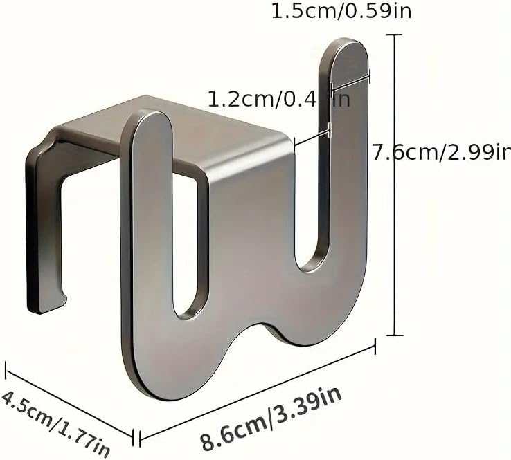 Wall-Mounted Aluminium Slipper Holder - Self-Adhesive Space-Saving Organizer - 2 Pack - Image 2