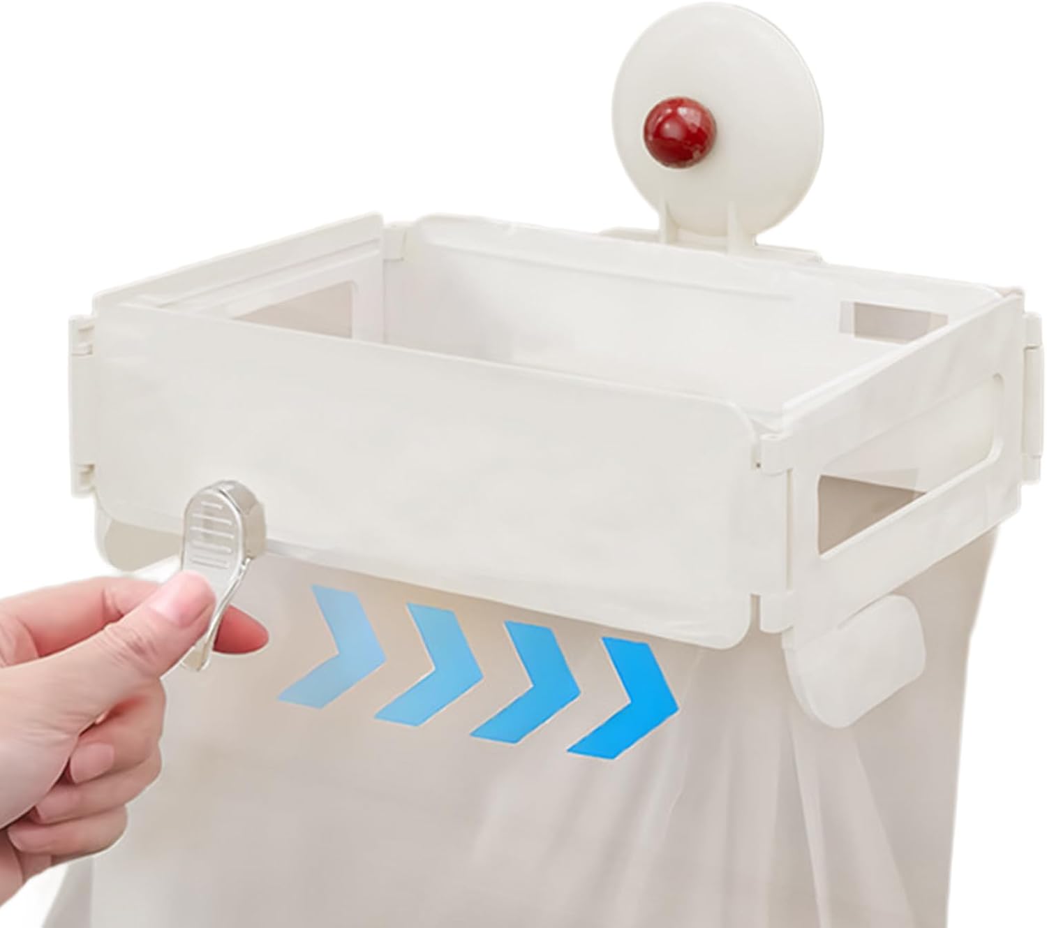 Touch Bin Trash Bag Holder 18.5x12.5cm Space Saving Versatile Waste Container - Image 2