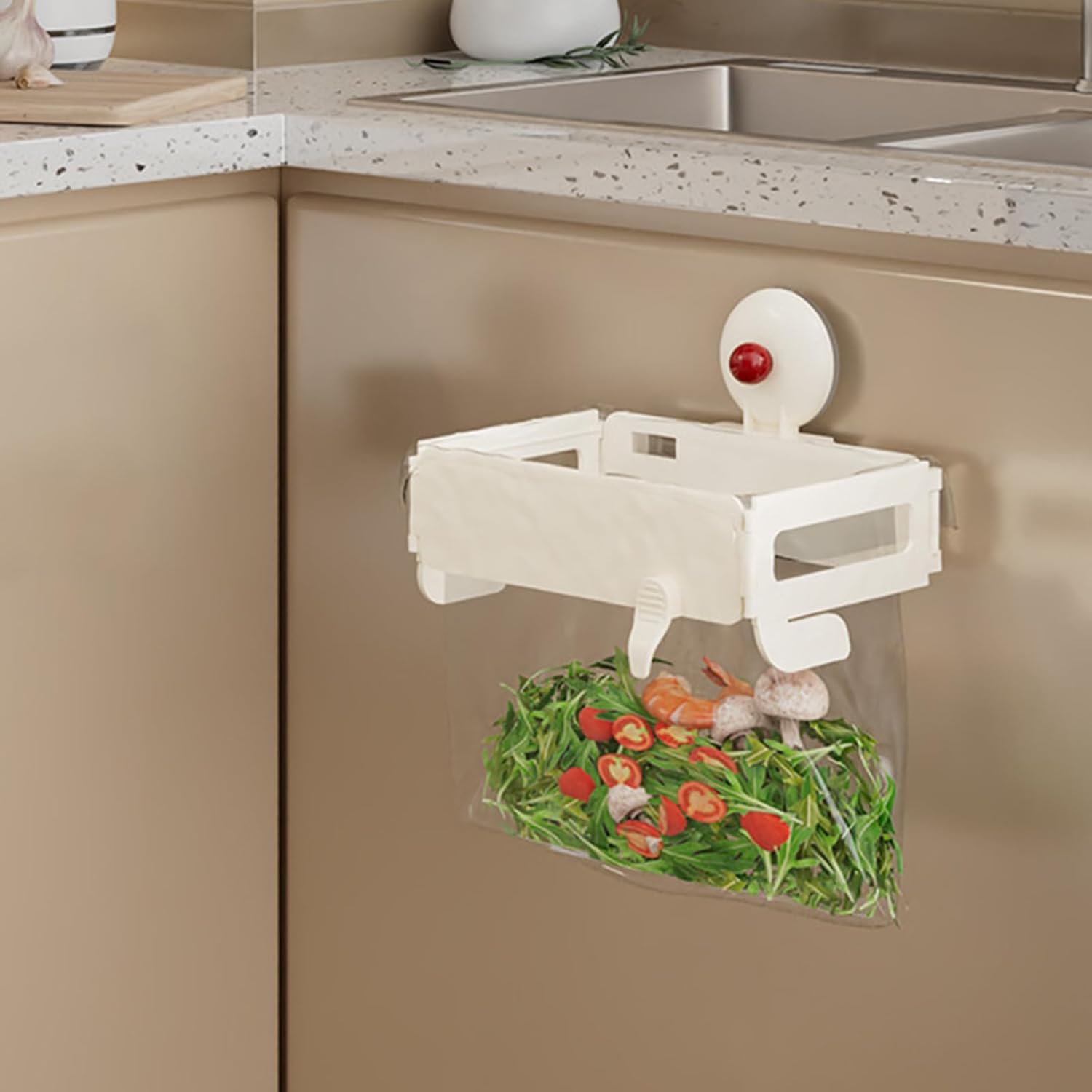Touch Bin Trash Bag Holder 18.5x12.5cm Space Saving Versatile Waste Container - Image 4